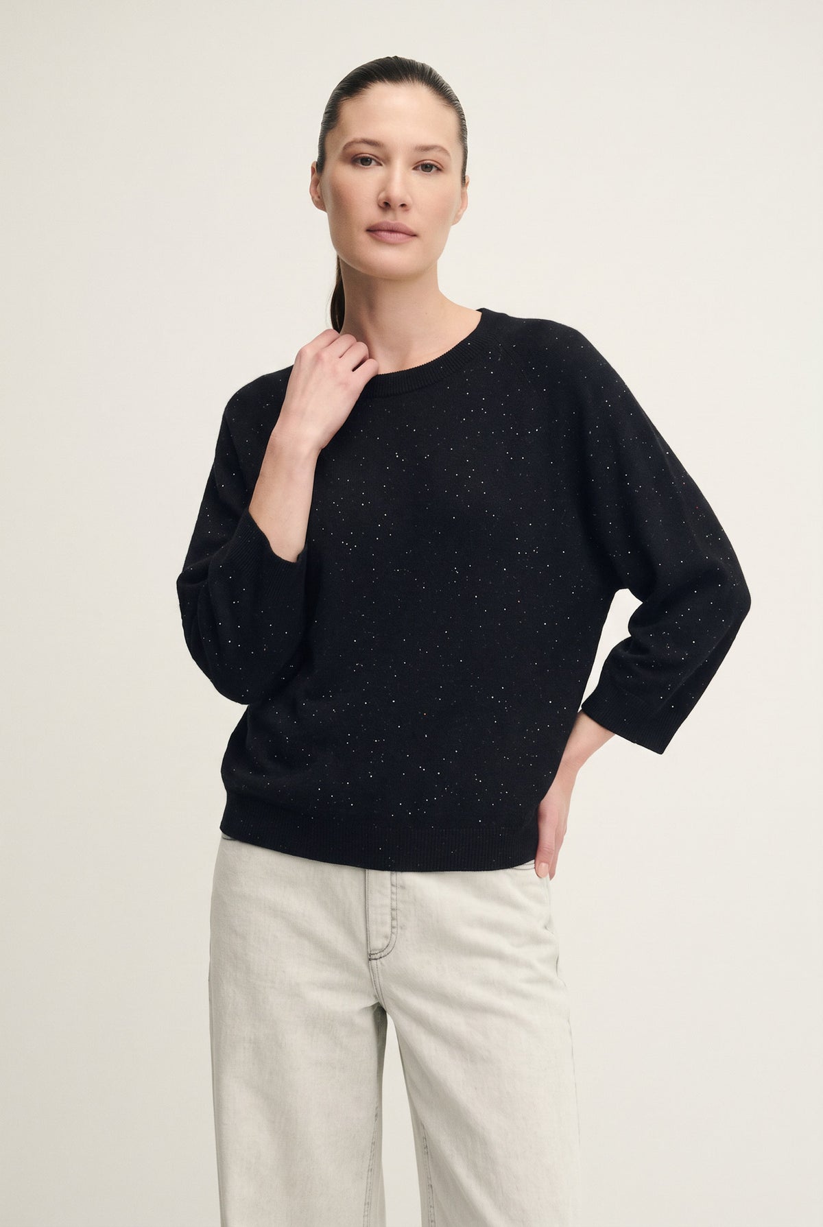 Poncho dazzling in cashmere