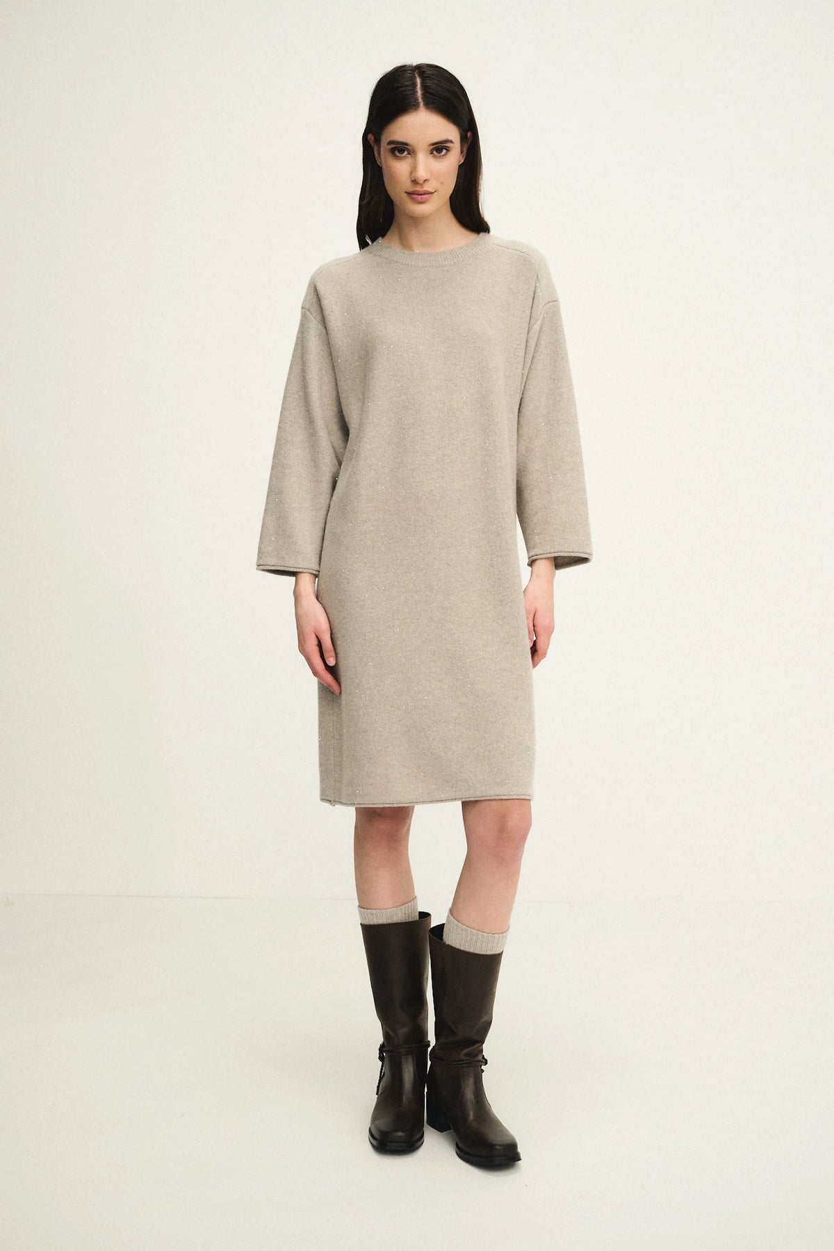 Abito dazzling in maglia di cashmere