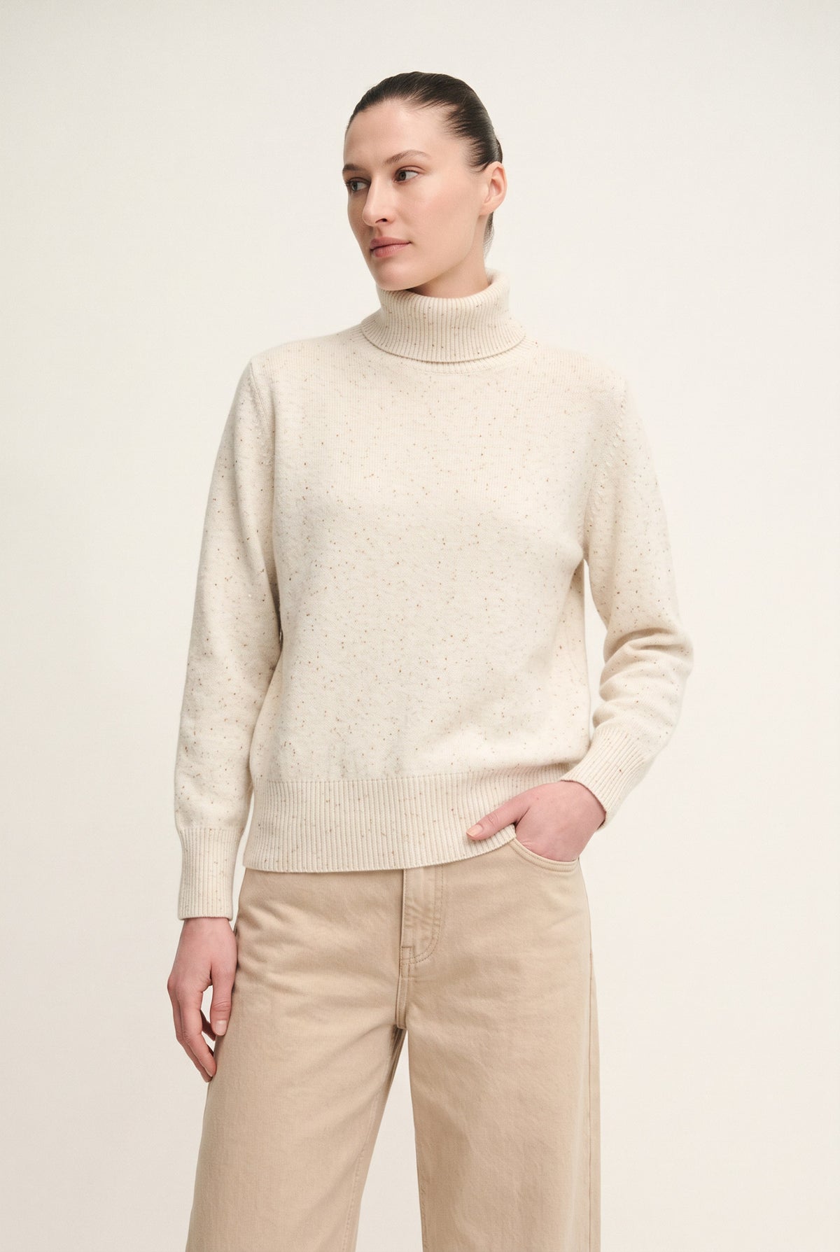 Maglia dazzling collo ciclista in cashmere