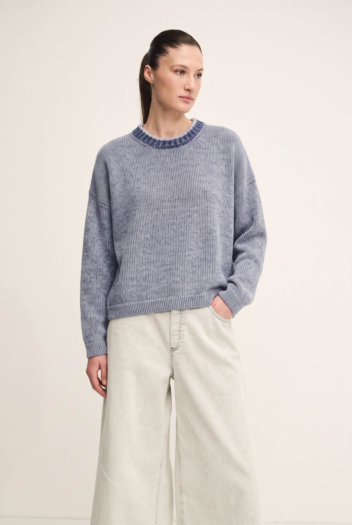 Crewneck cloud cashmere sweater