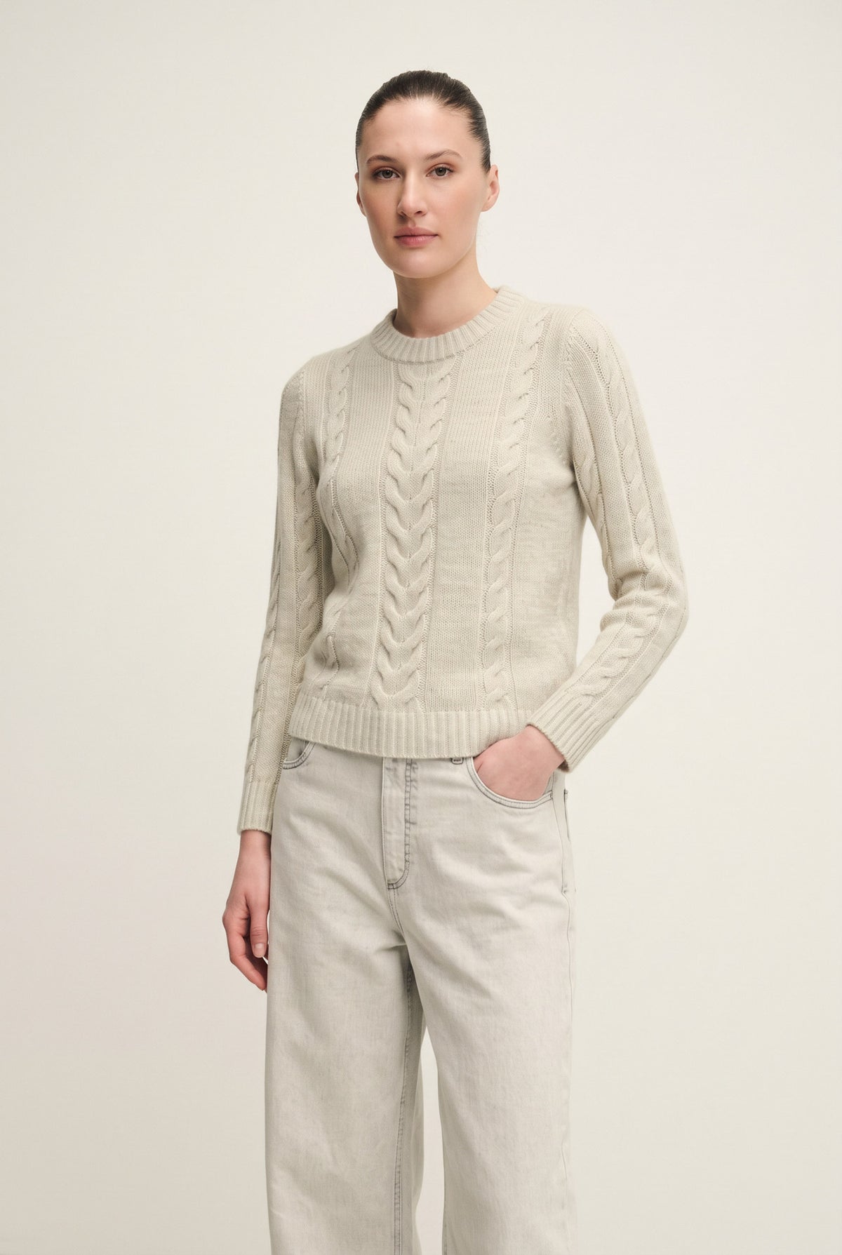 Maglia braids in cashmere