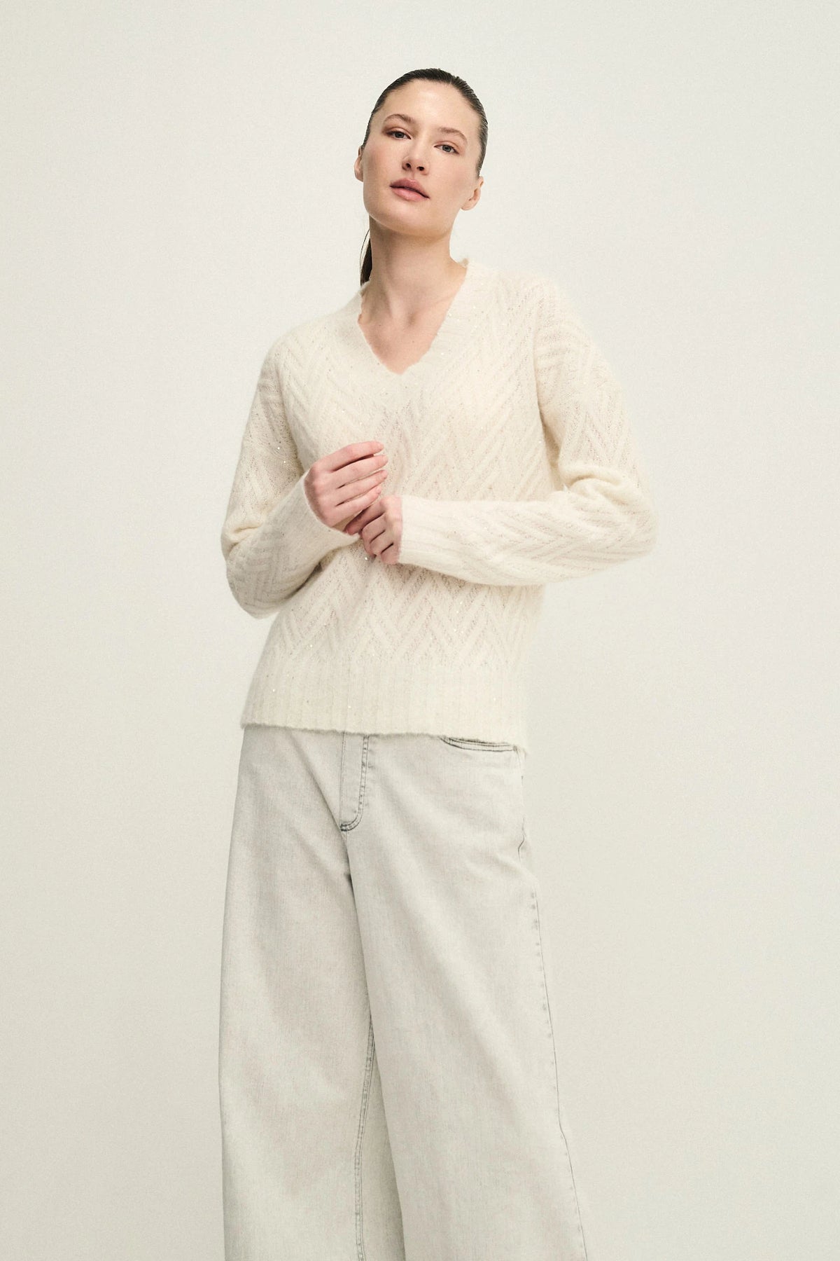 Maglia lumière con scollo a V