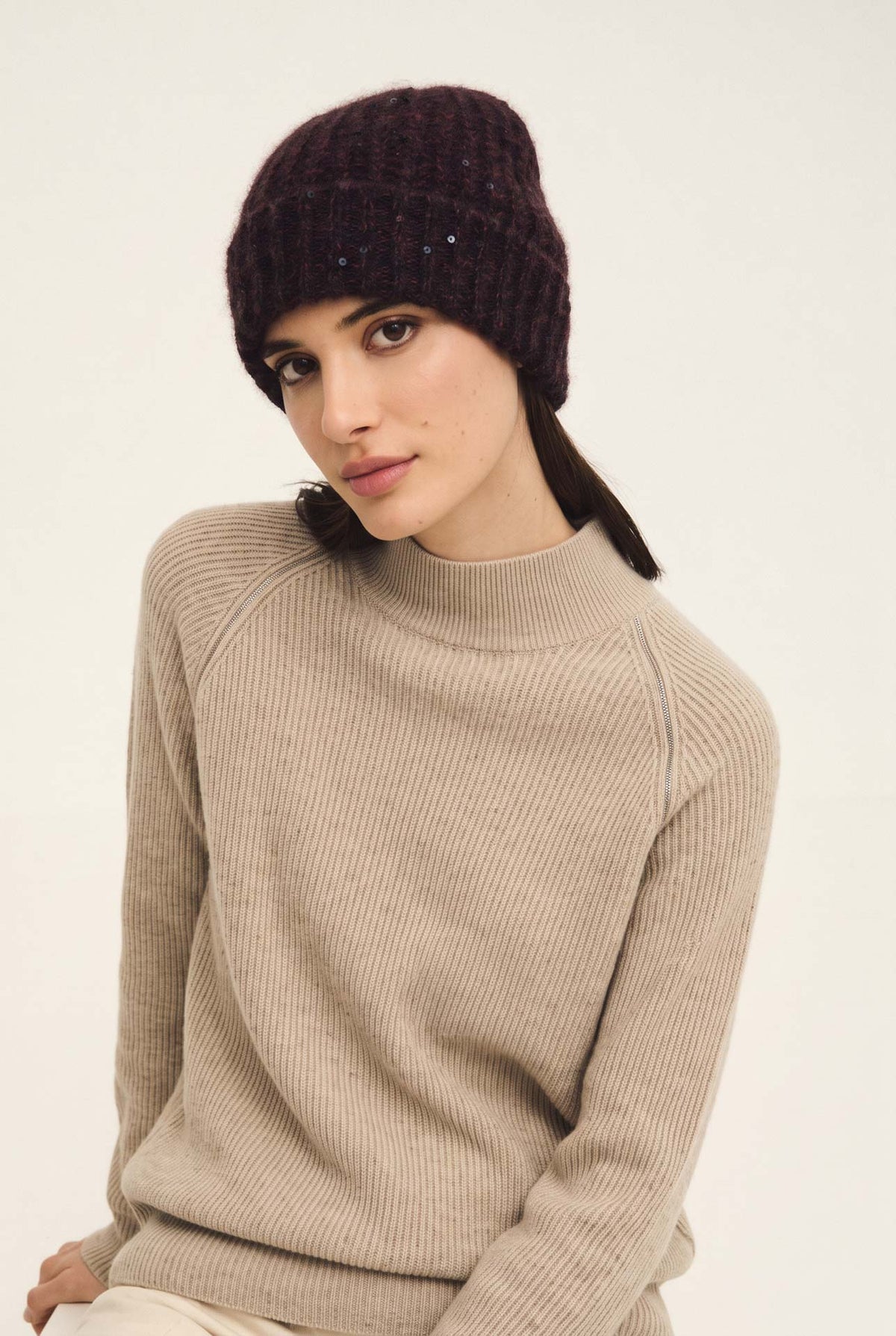 Cuffia cozy shine in maglia