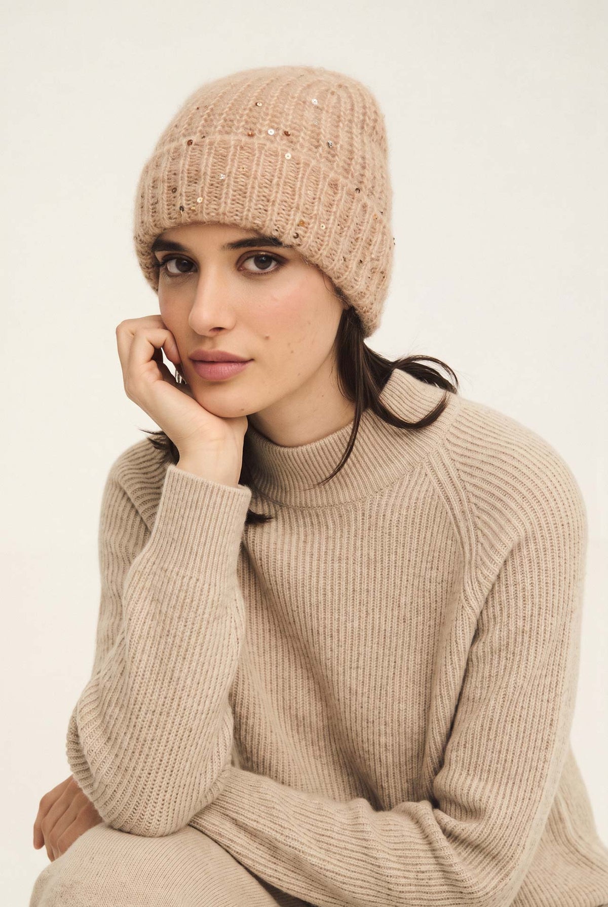 Cuffia cozy shine in maglia