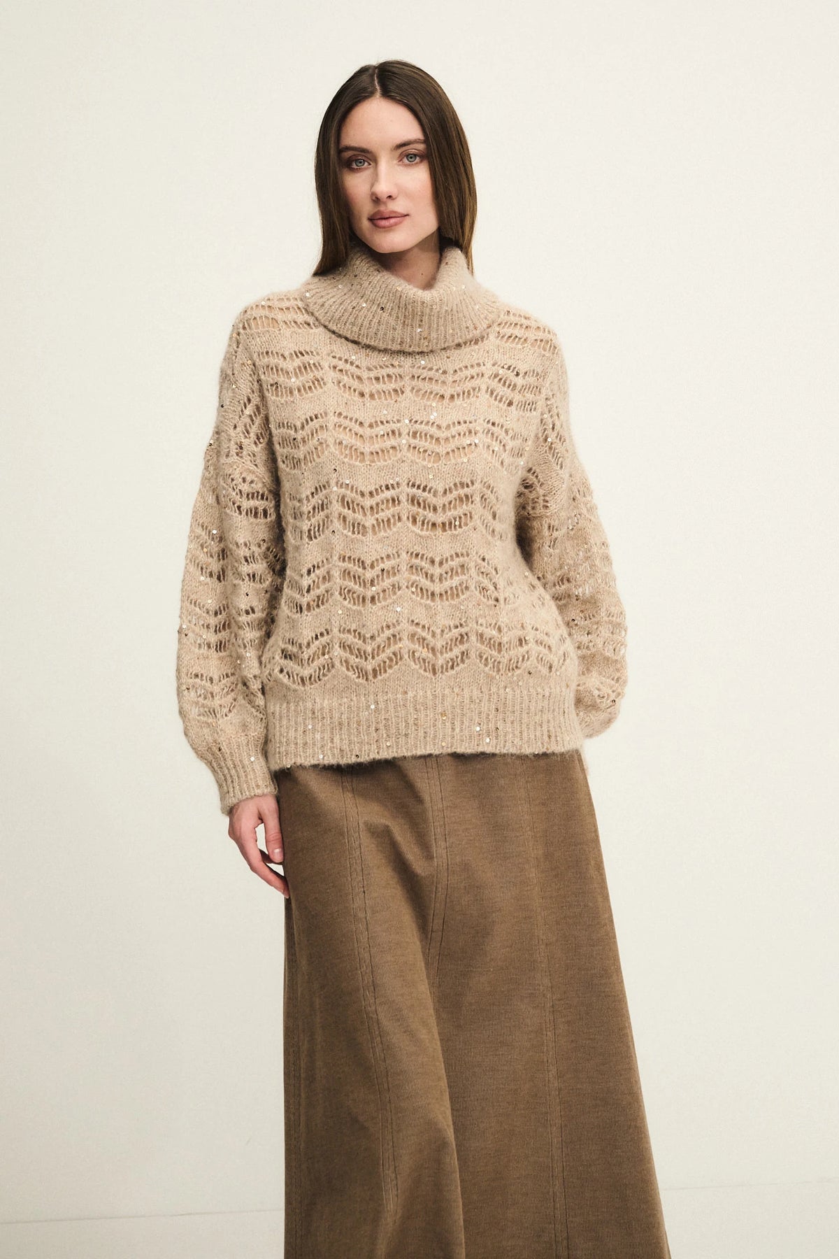 Lumière openwork sweater