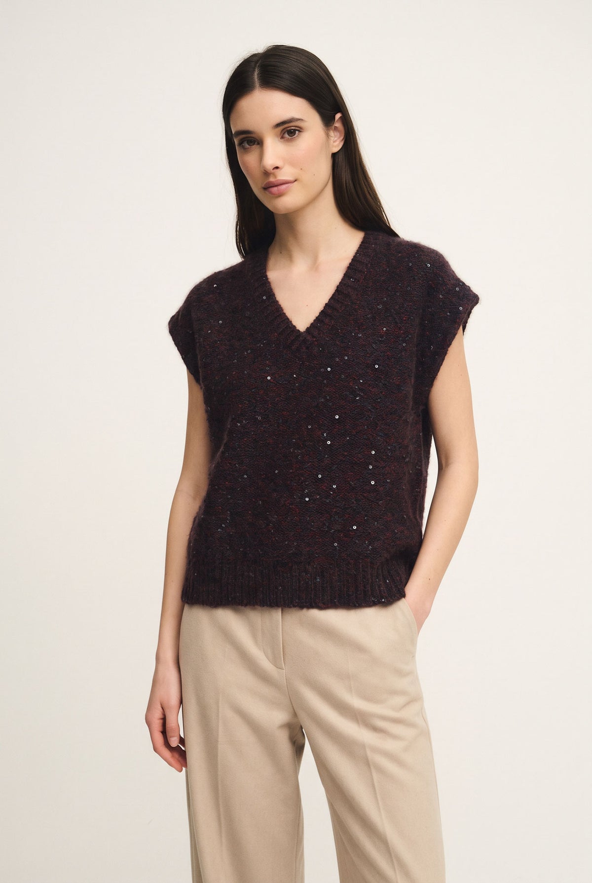 Gilet Soft Glow in maglia