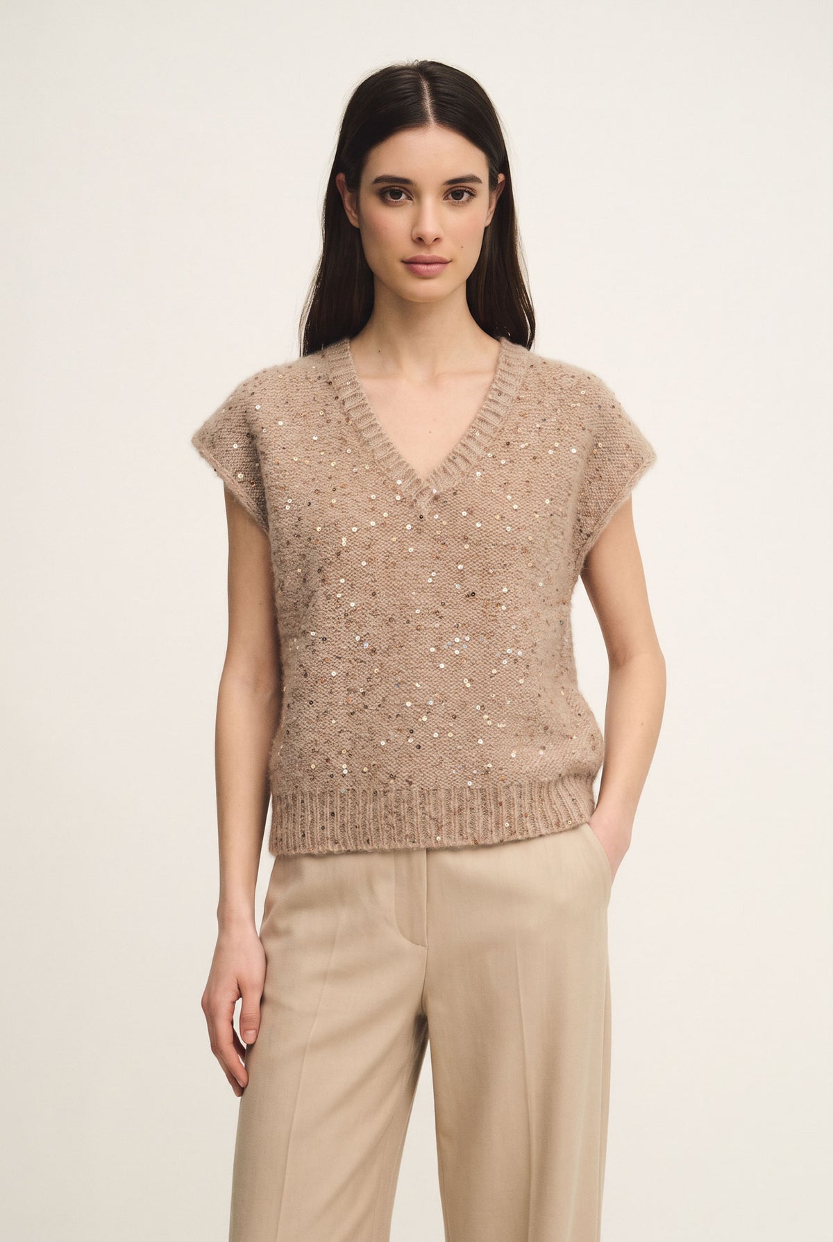 Gilet Soft Glow in maglia