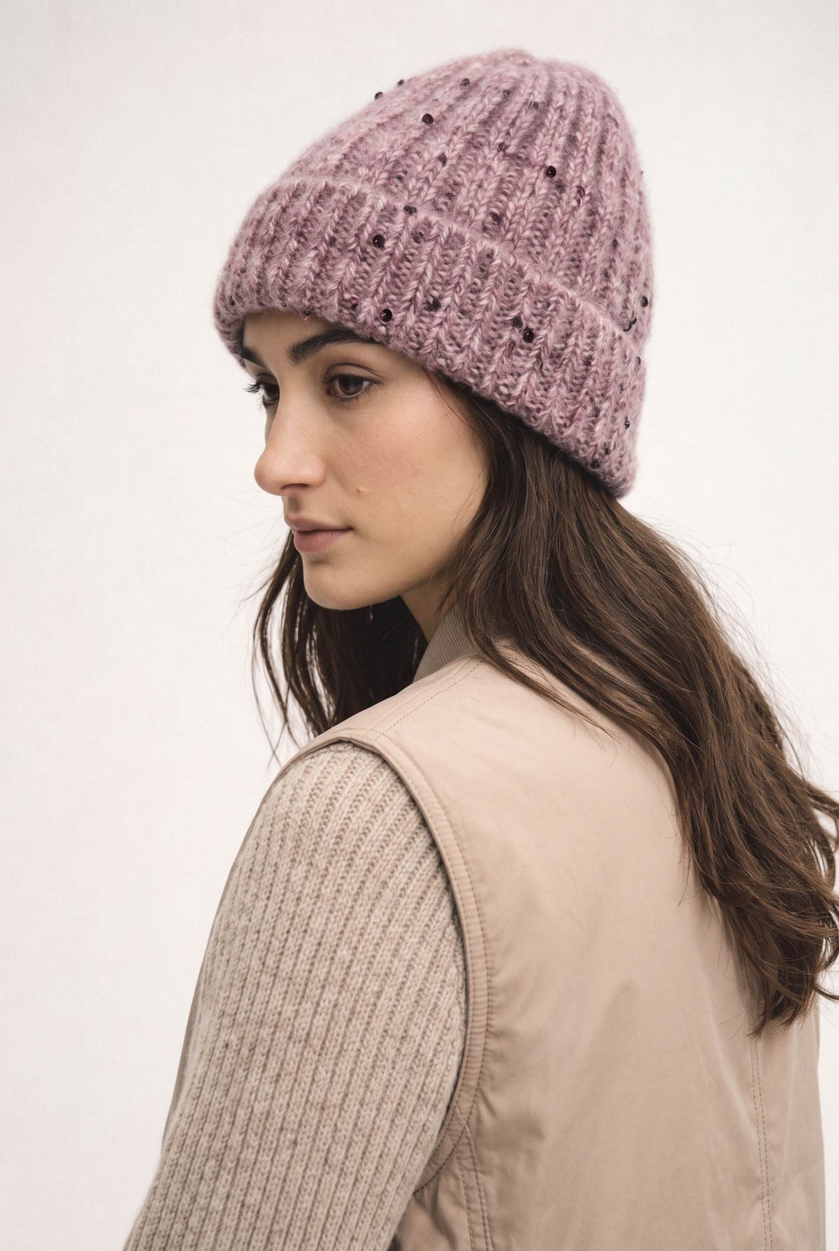 Cuffia sparkling in maglia inglese