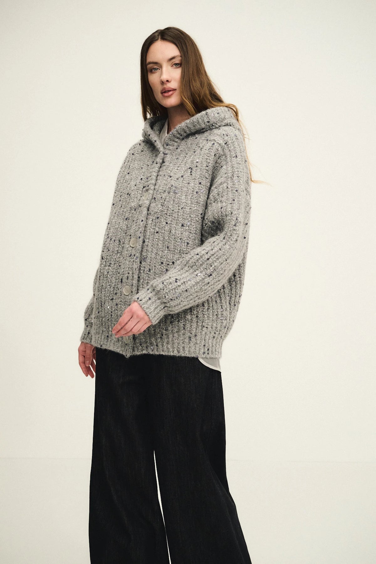 Sparkling English knit cardigan