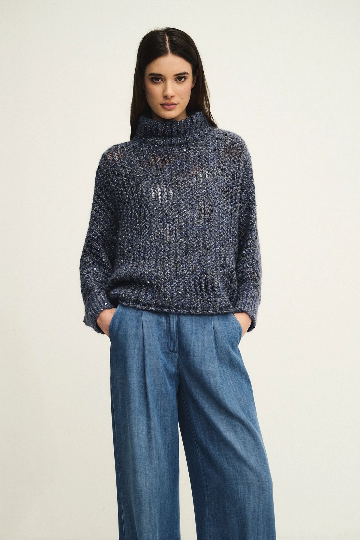 Maglia Diamond Glow con collo alto