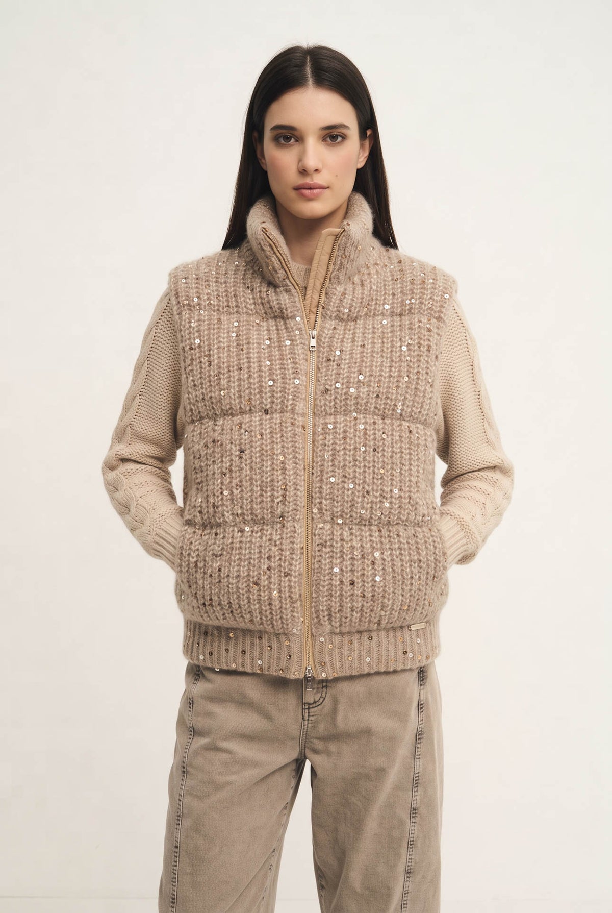 Diamond Sleeveless Down Jacket