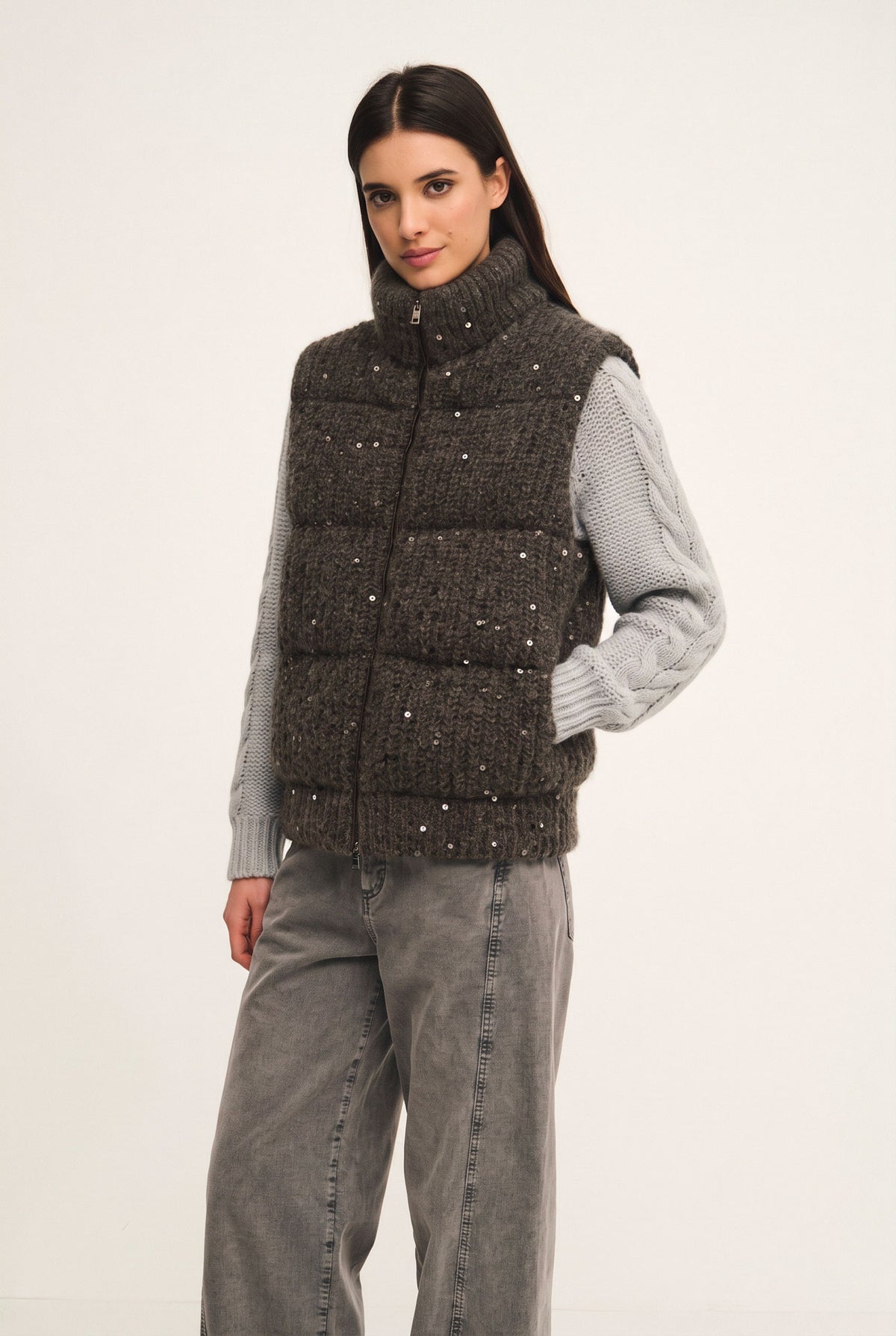 Diamond Sleeveless Down Jacket