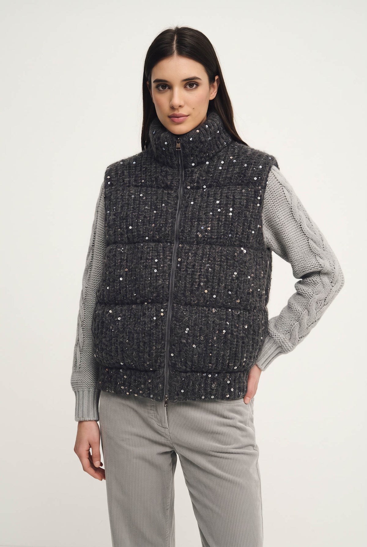 Diamond Sleeveless Down Jacket