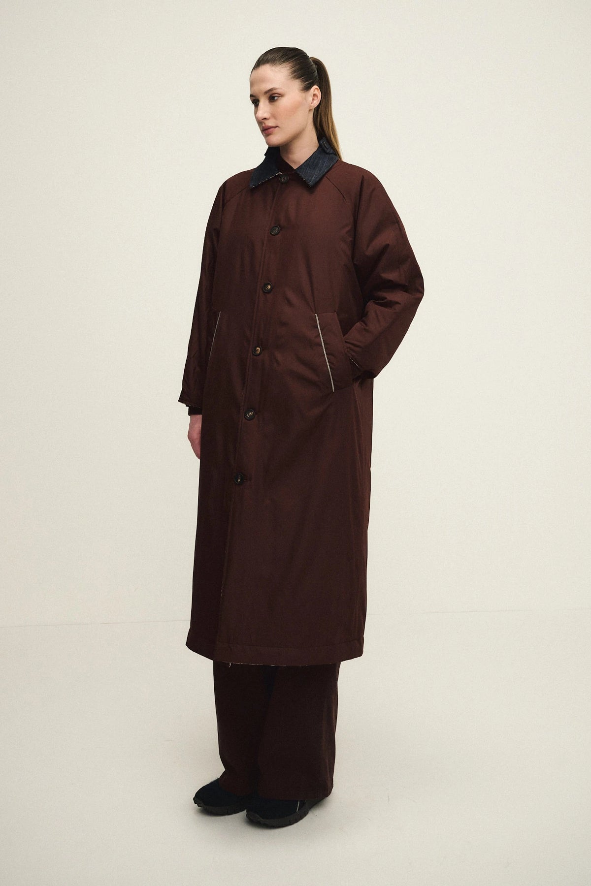 Cappotto reversibile pied-de-poule