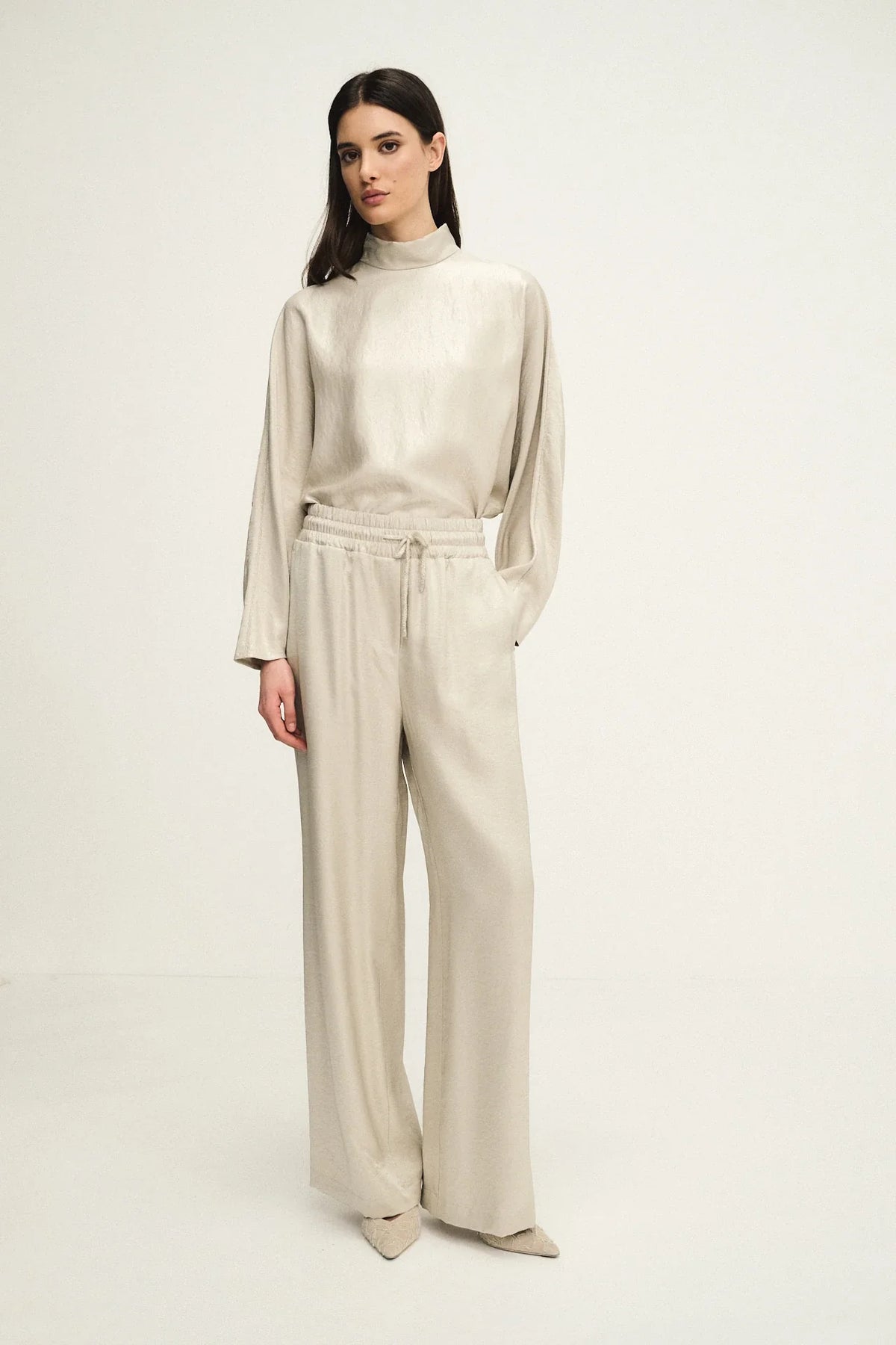 Pantaloni Shiny Fluid
