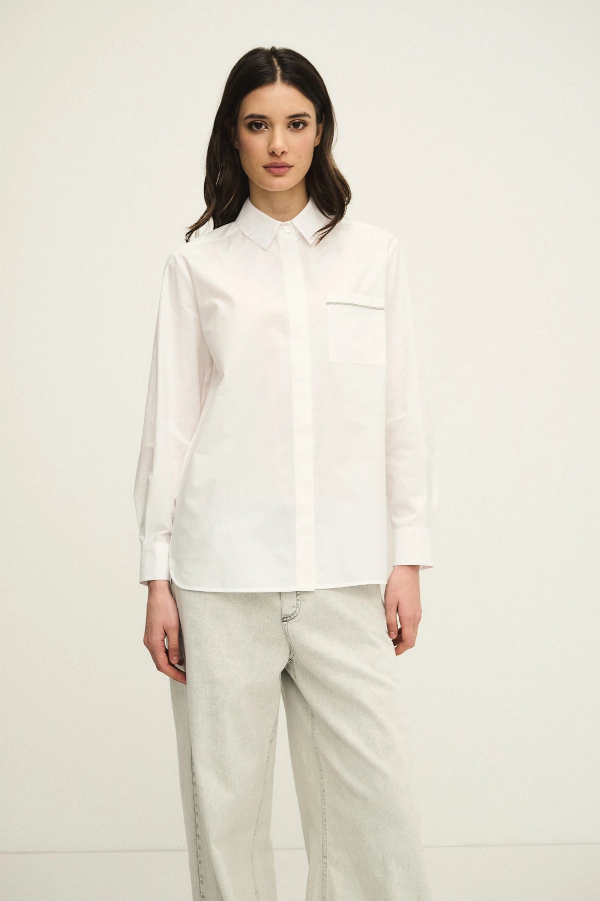 Camicia in popeline di cotone