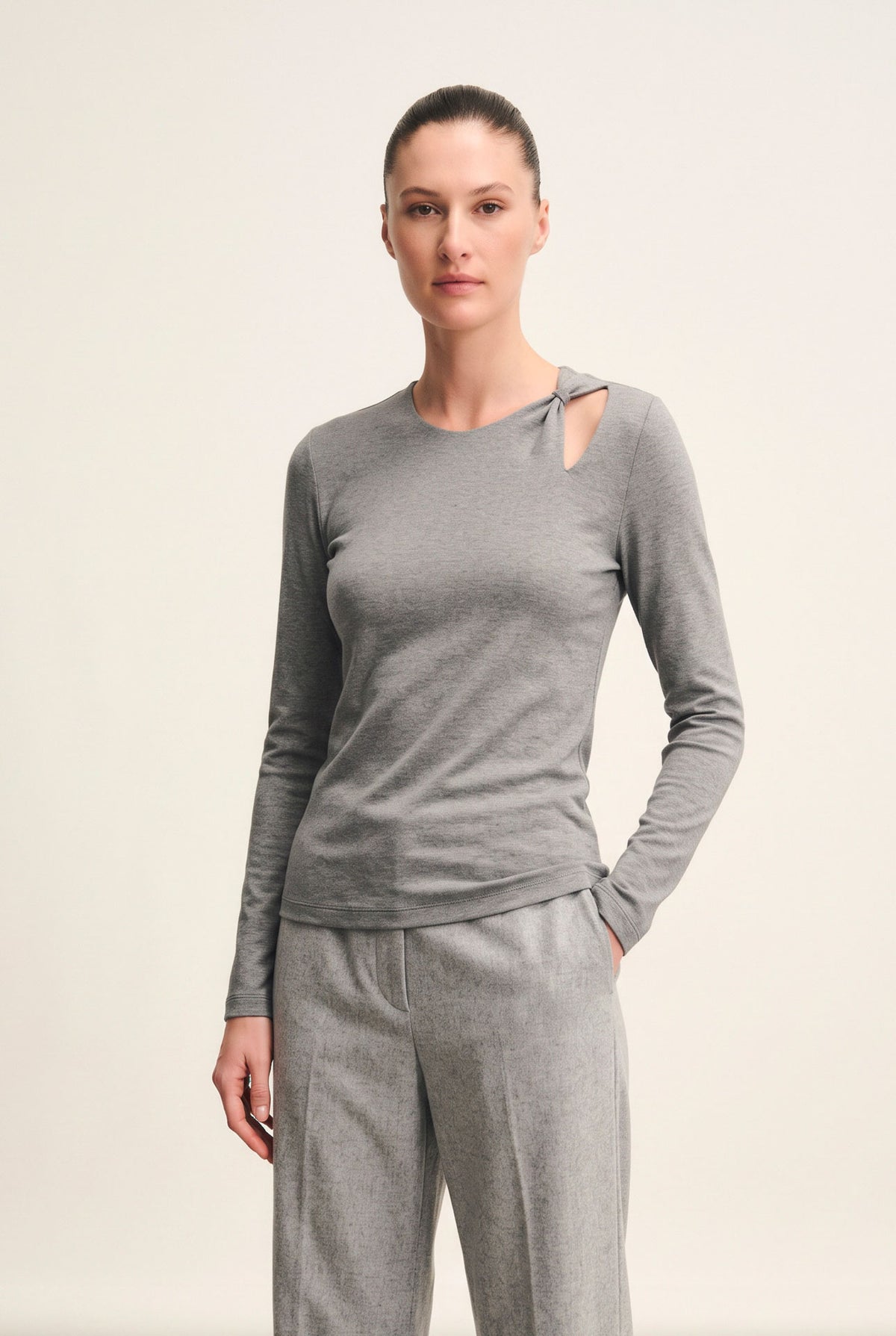 T-shirt knot in jersey a costine