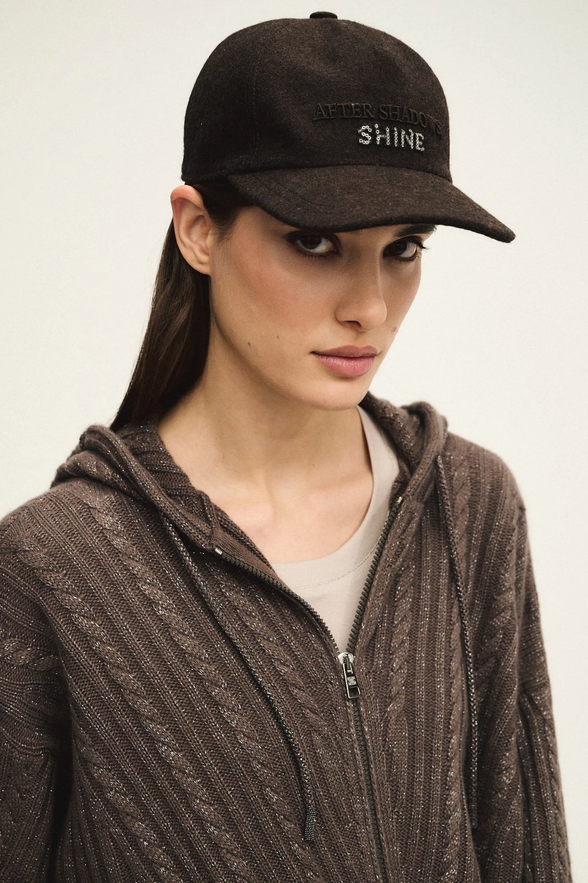 Cappello baseball in blend di lana e cashmere