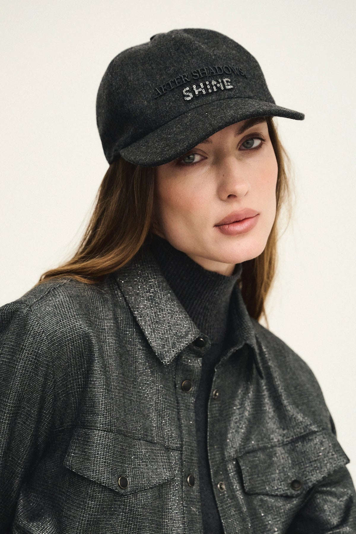 Cappello baseball in blend di lana e cashmere