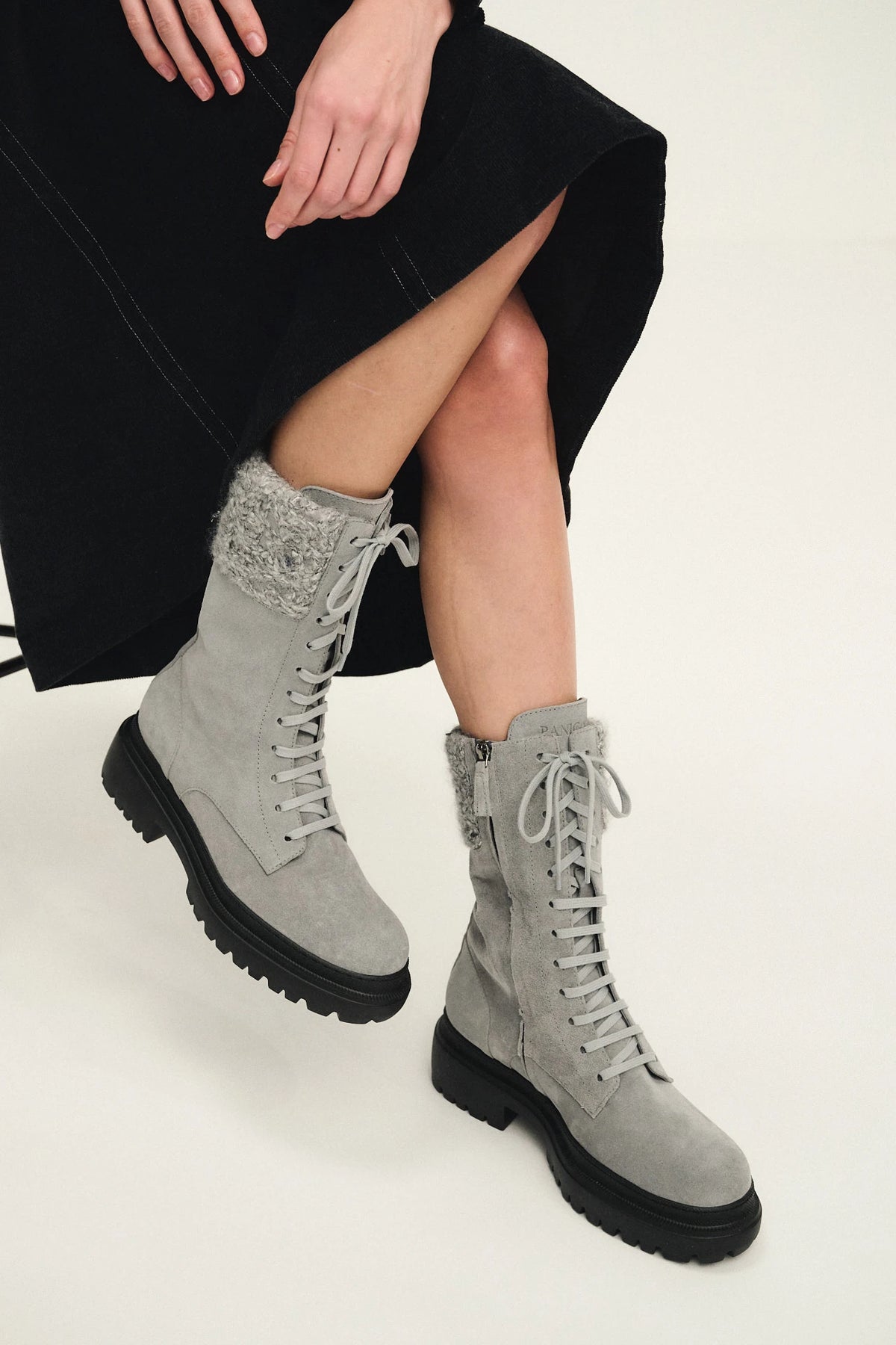 Suede boots and sweater