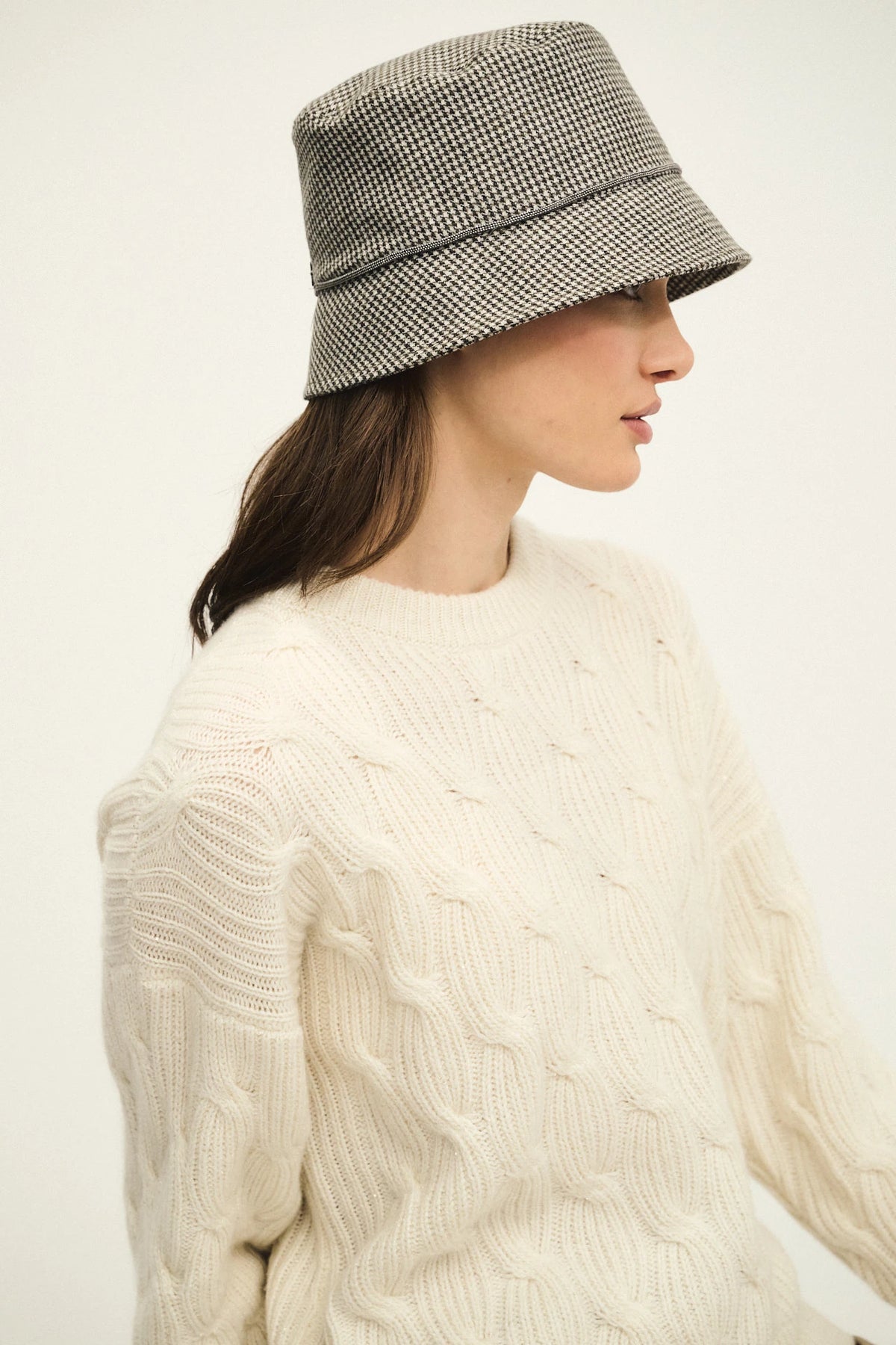 Cappello Bucket pied-de-poule