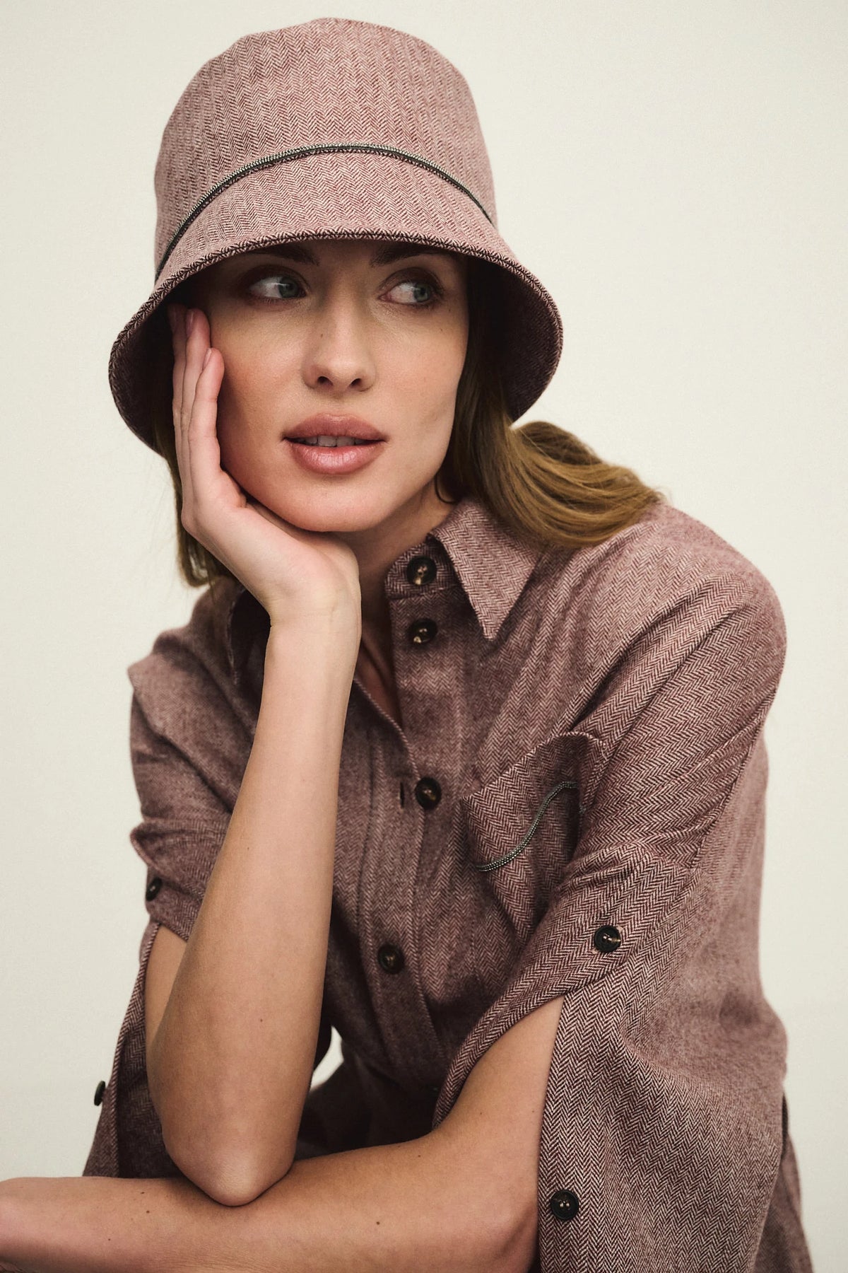 Cappello Bucket pied-de-poule