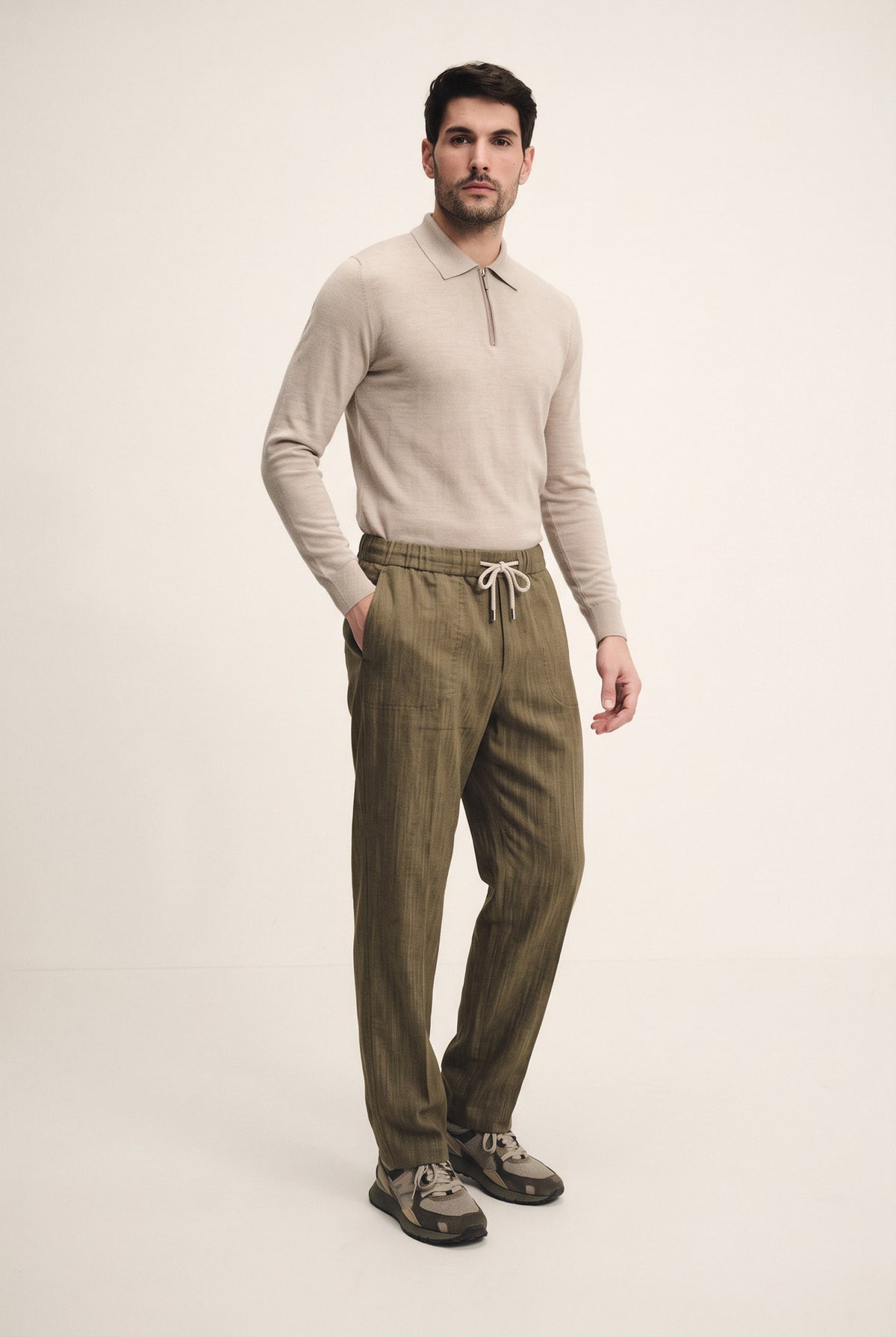 Pantalone pull up di denim fiammato