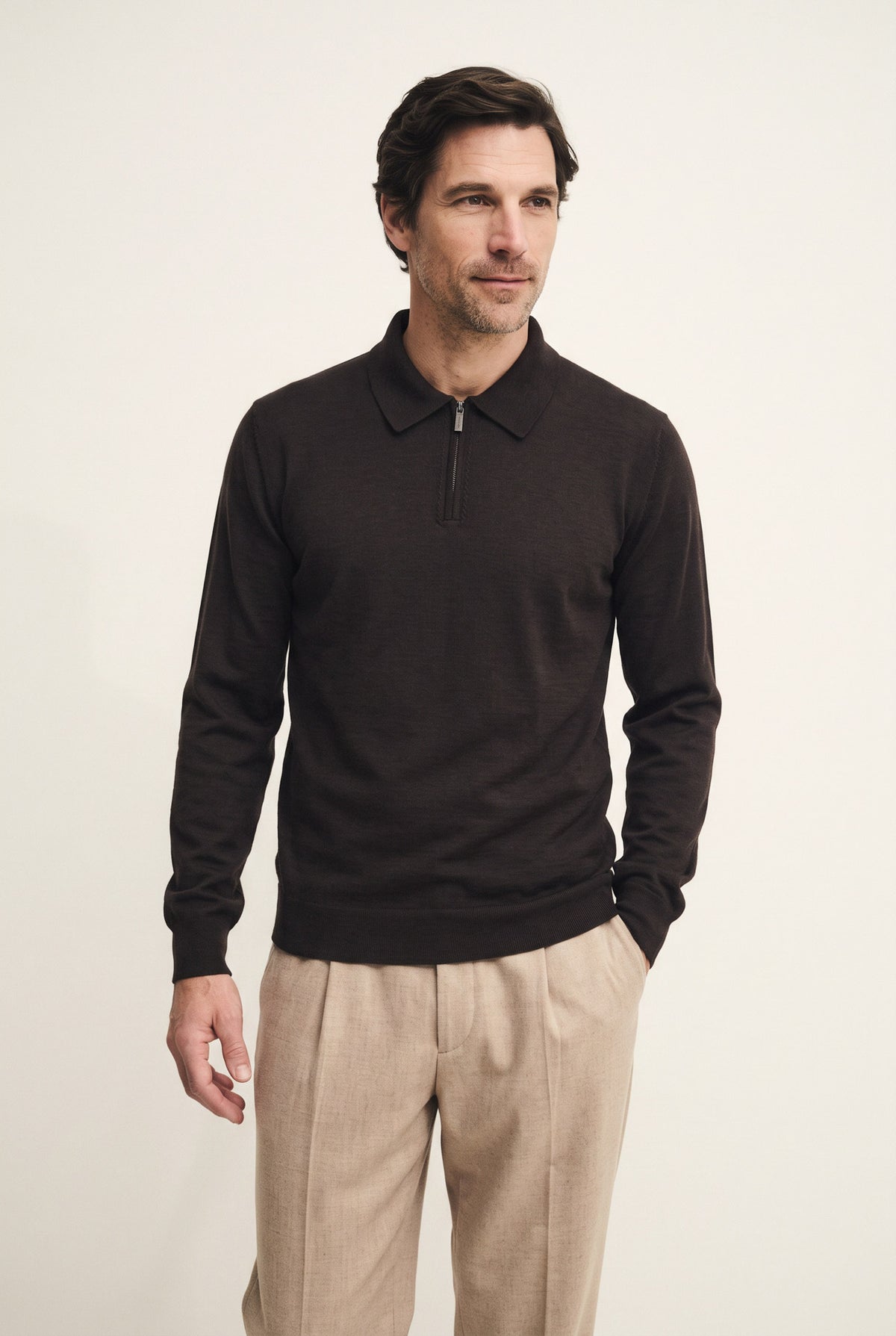 Polo in maglia con zip