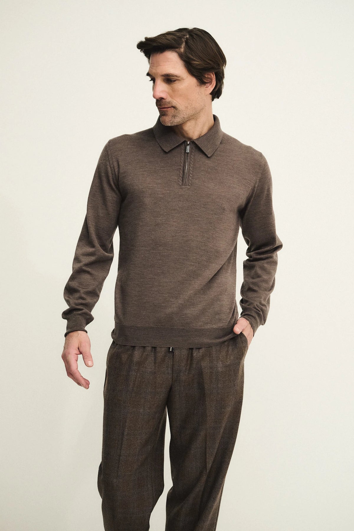Polo in maglia con zip