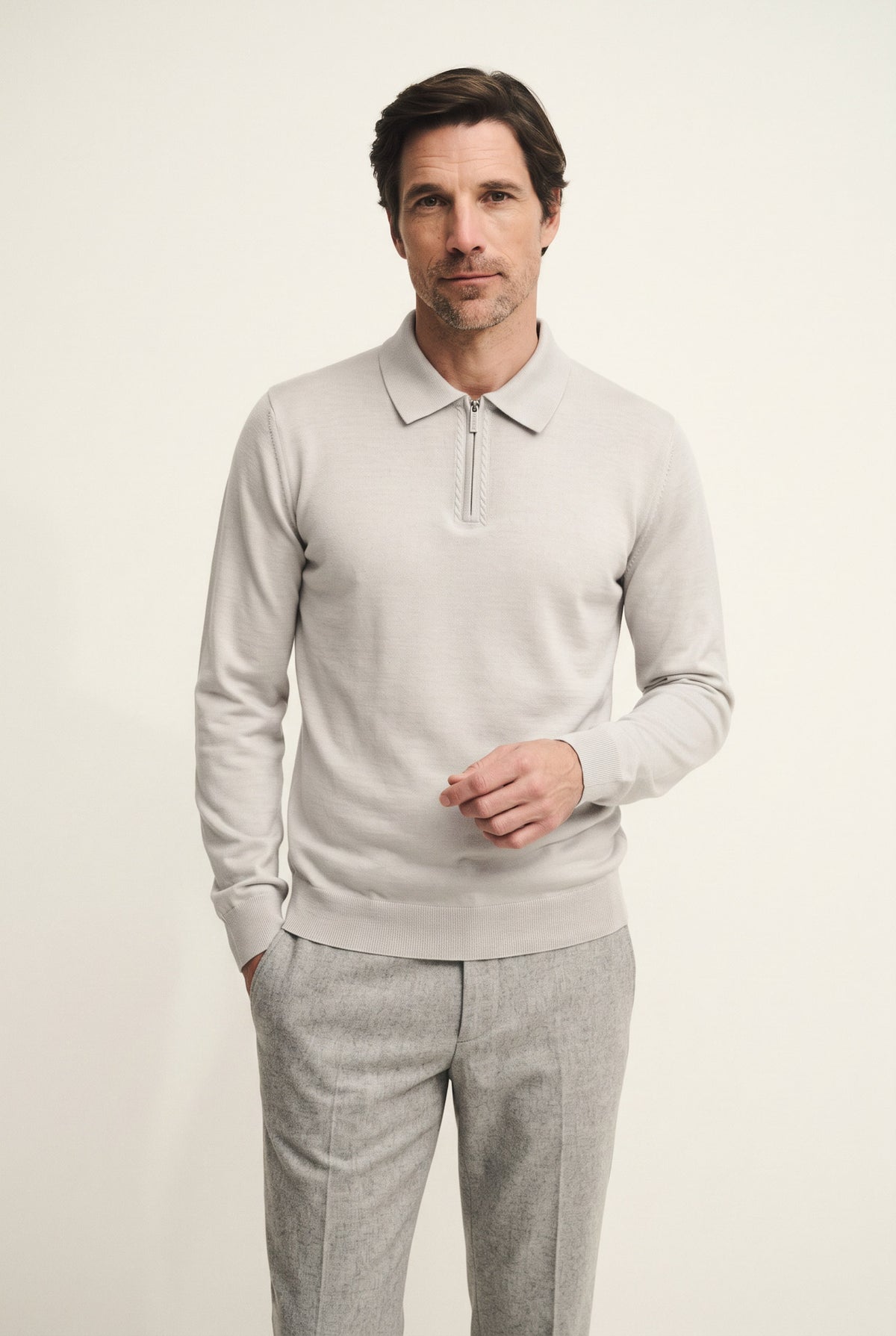 Polo in maglia con zip