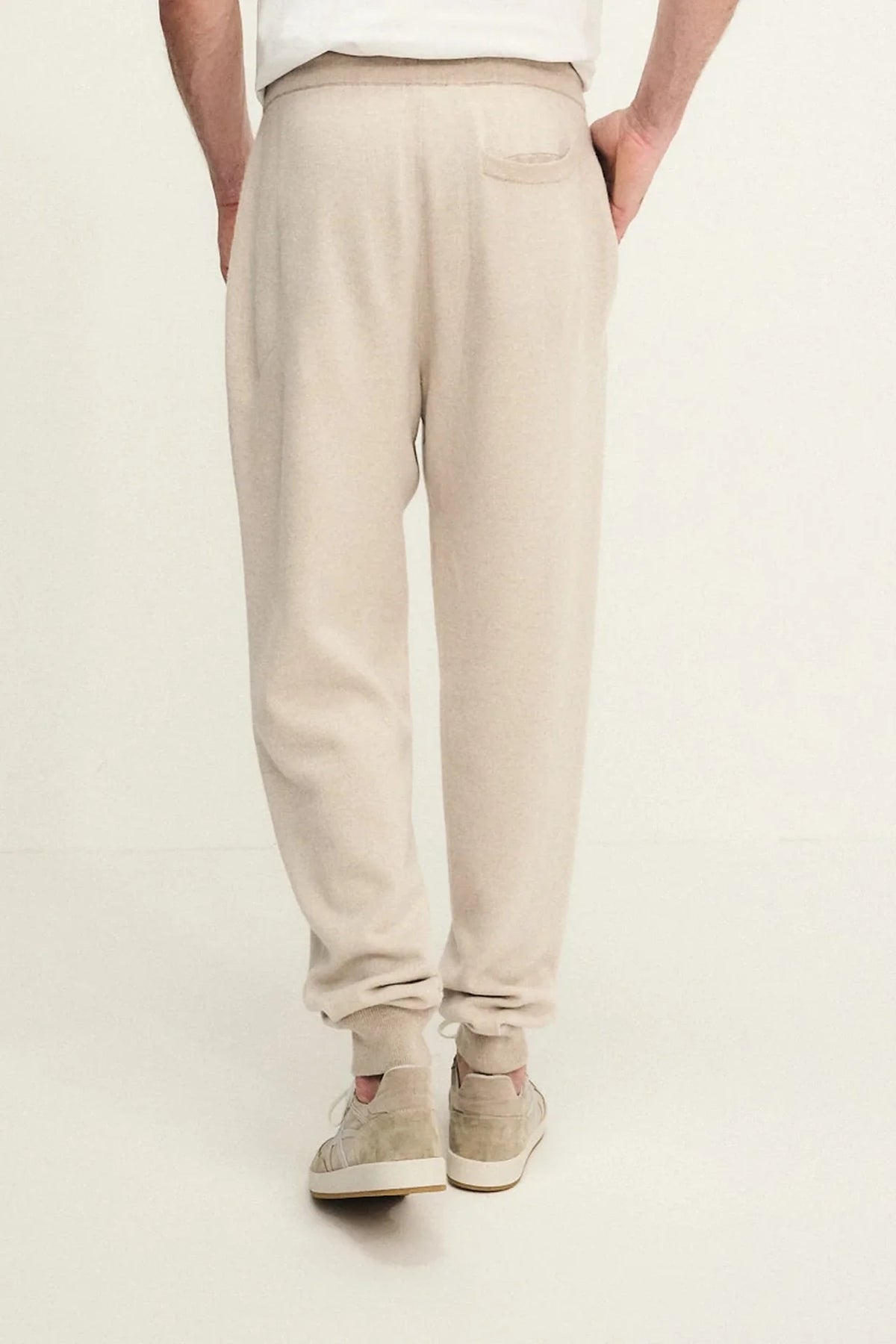 Pantaloni in maglia con coulisse in vita