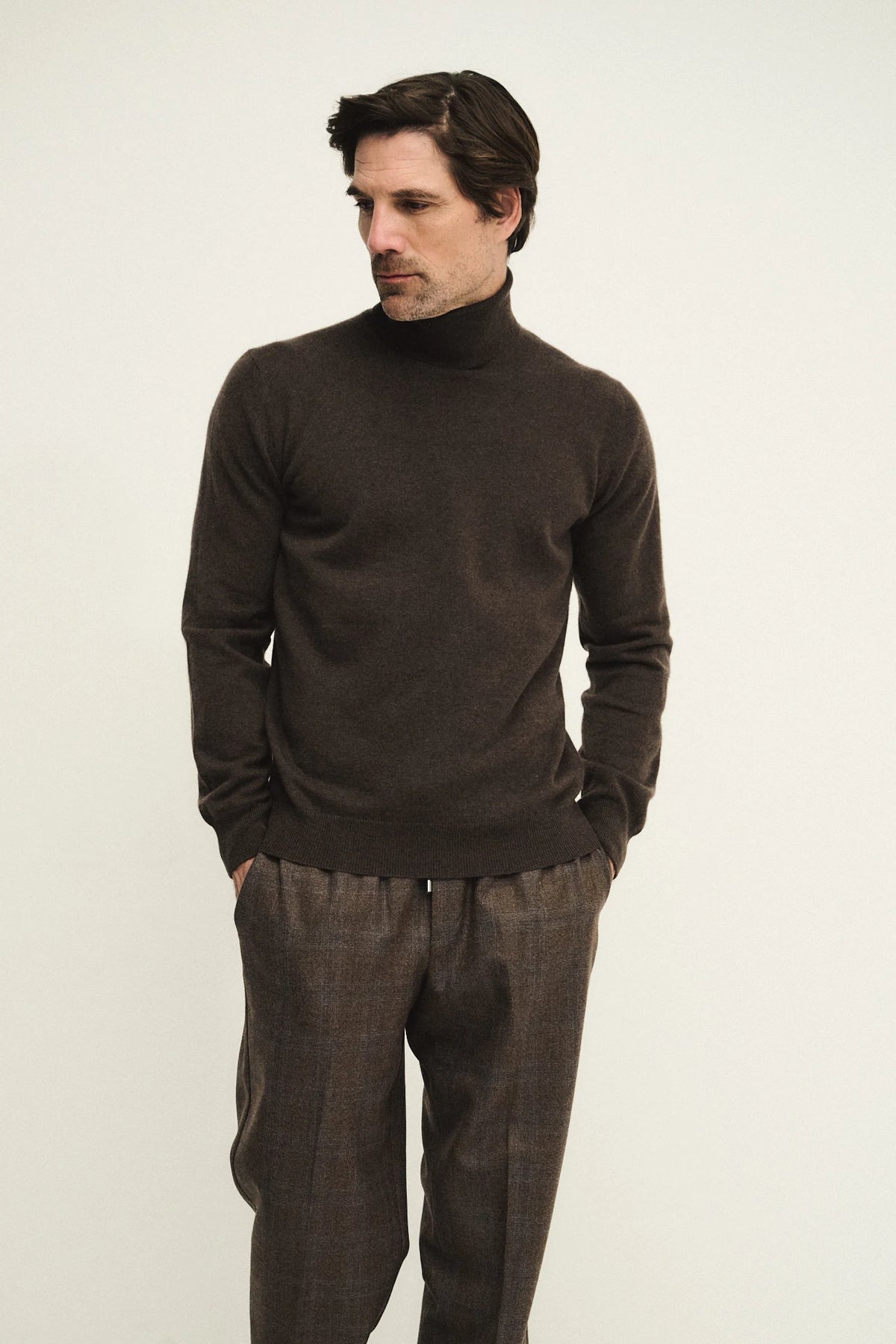 Maglia dolcevita in puro cashmere