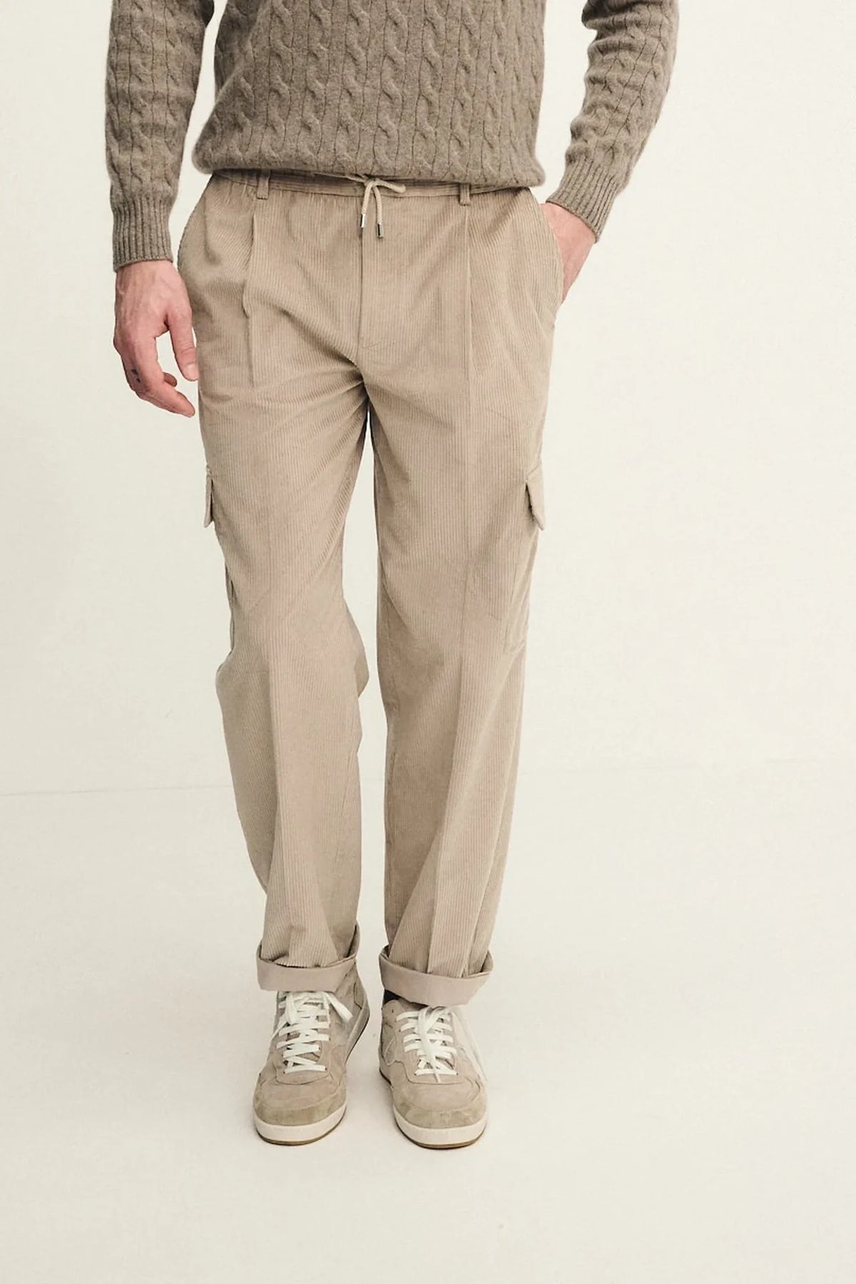 Pantalone cargo in velluto di cotone