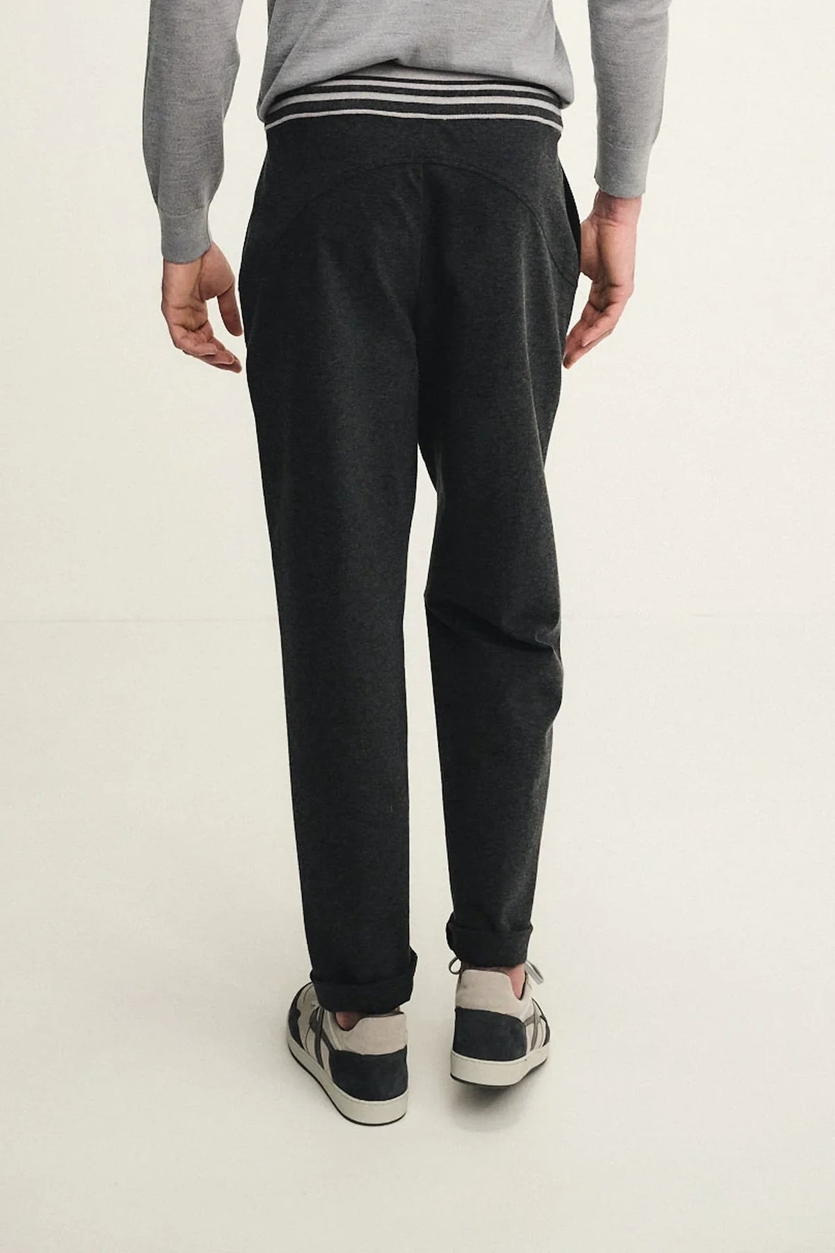 Technical cotton trousers