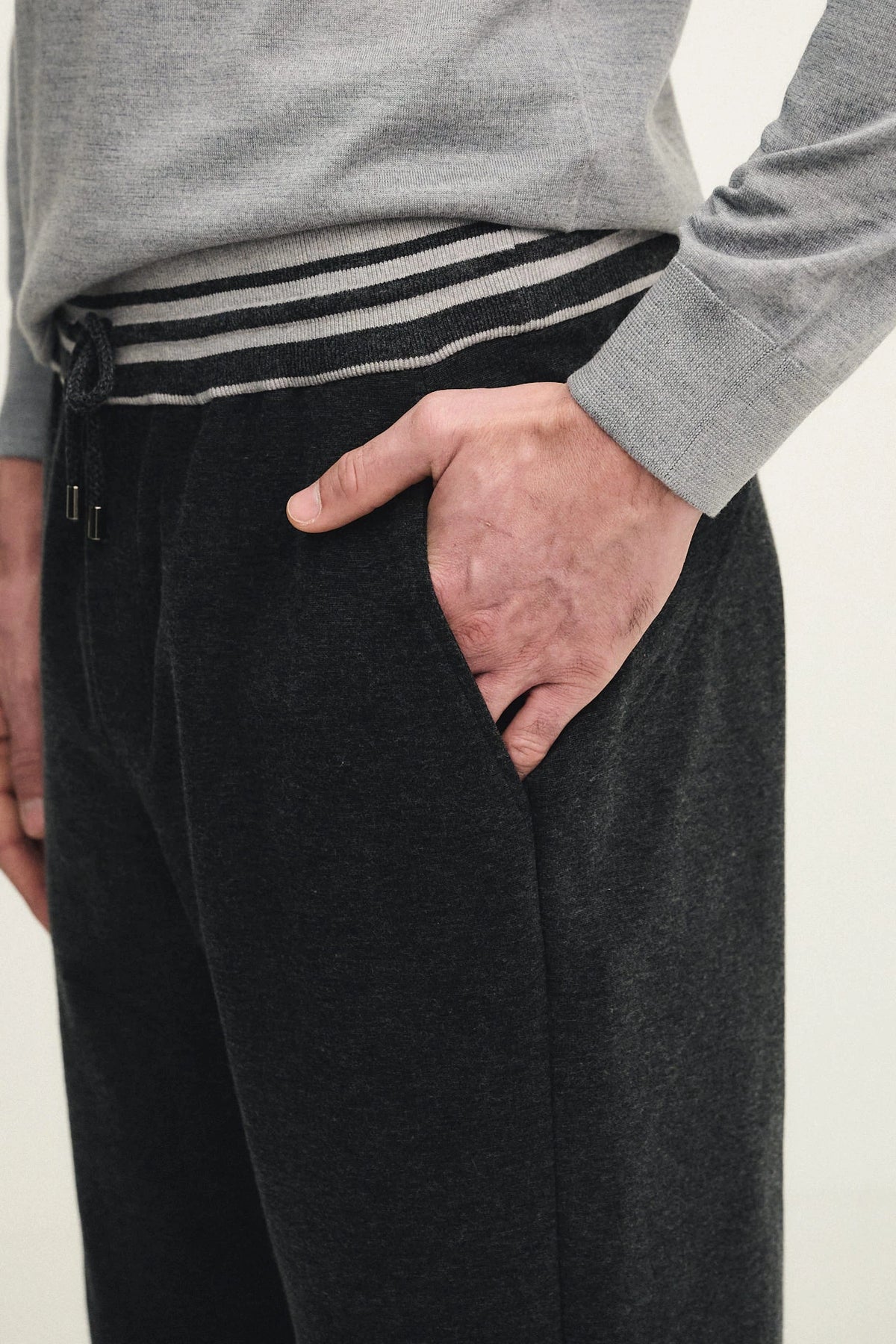 Technical cotton trousers