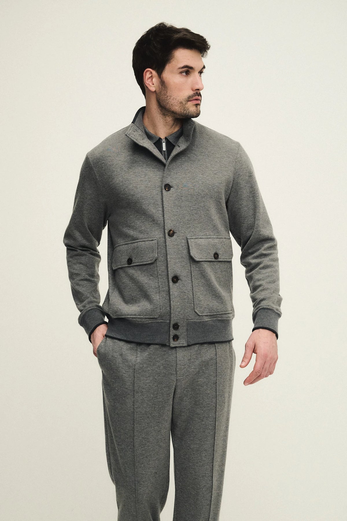 Giubbotto in cotone e cashmere
