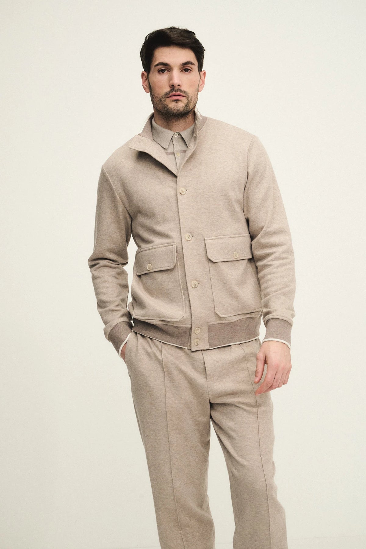Giubbotto in cotone e cashmere