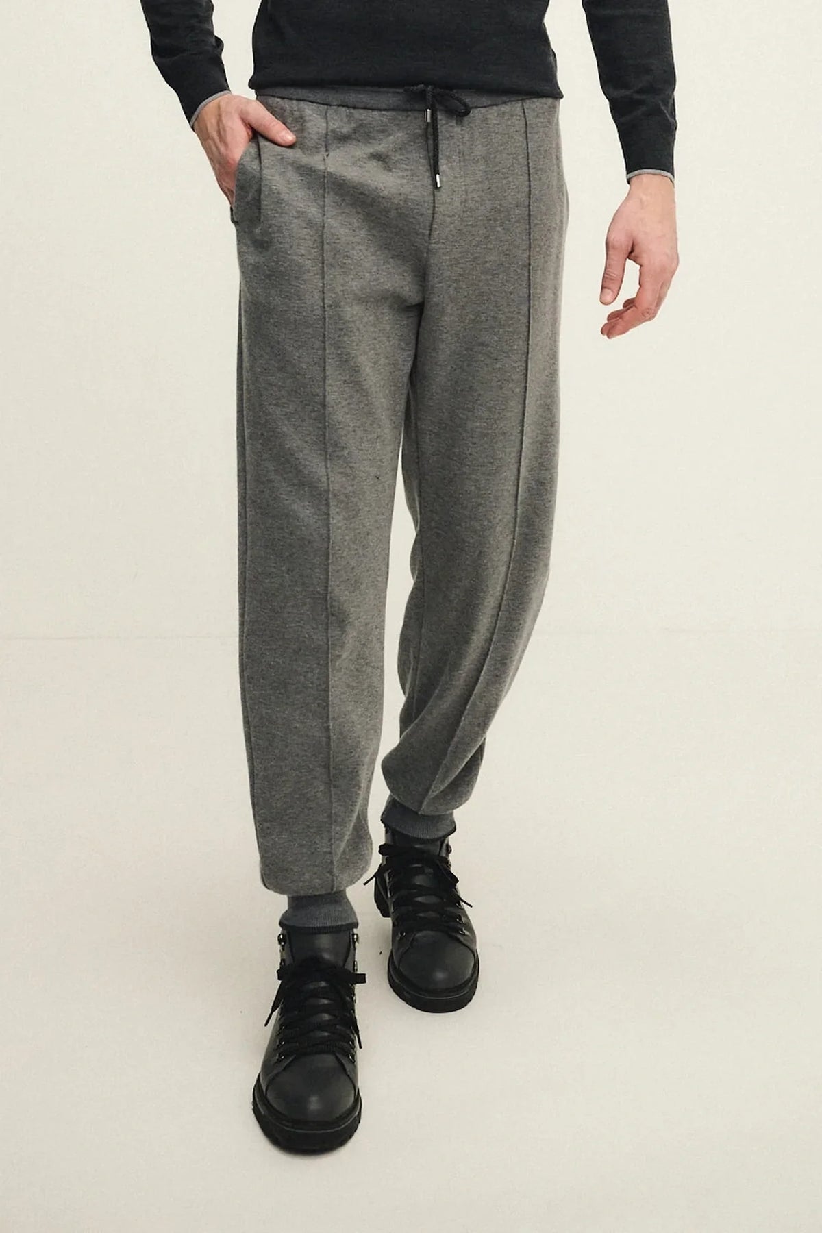 Jogger in cotone e cashmere