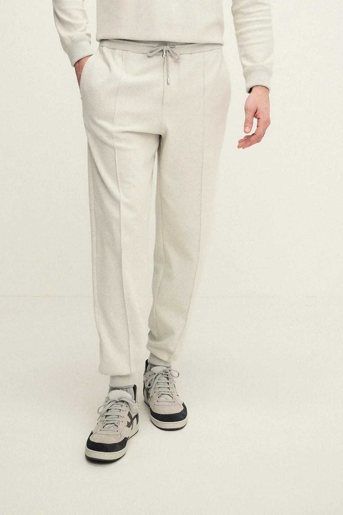 Jogger in cotone e cashmere