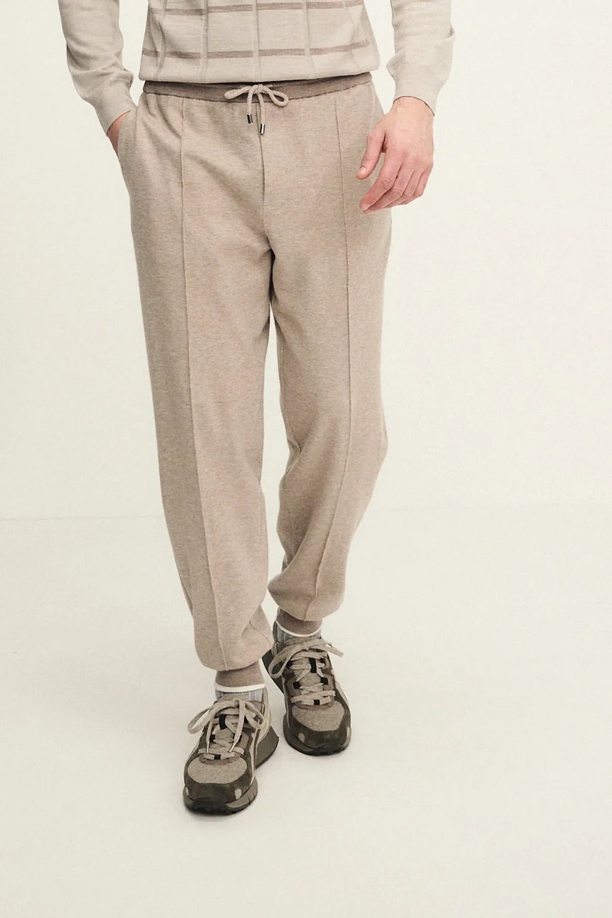 Jogger in cotone e cashmere