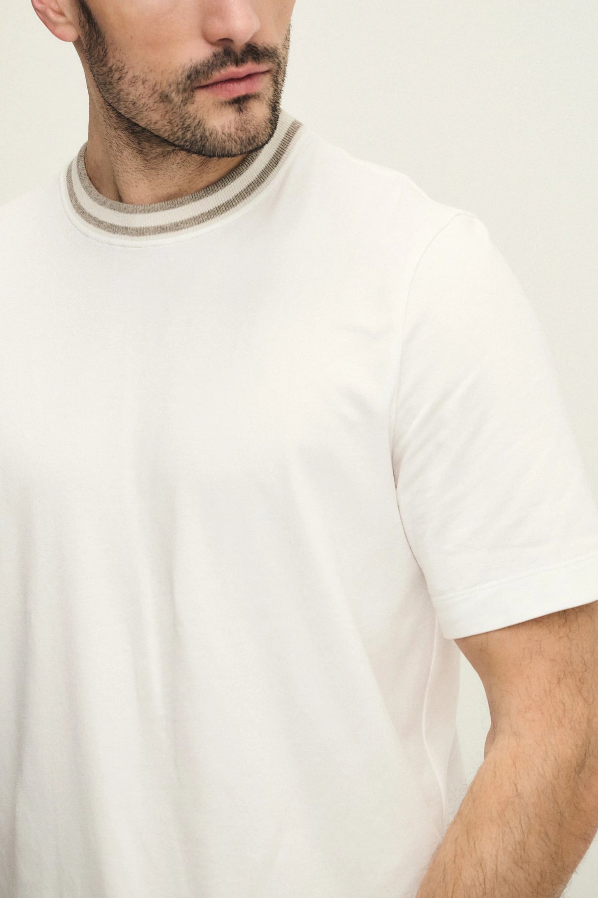 Crew-neck T-shirt in cotton jersey
