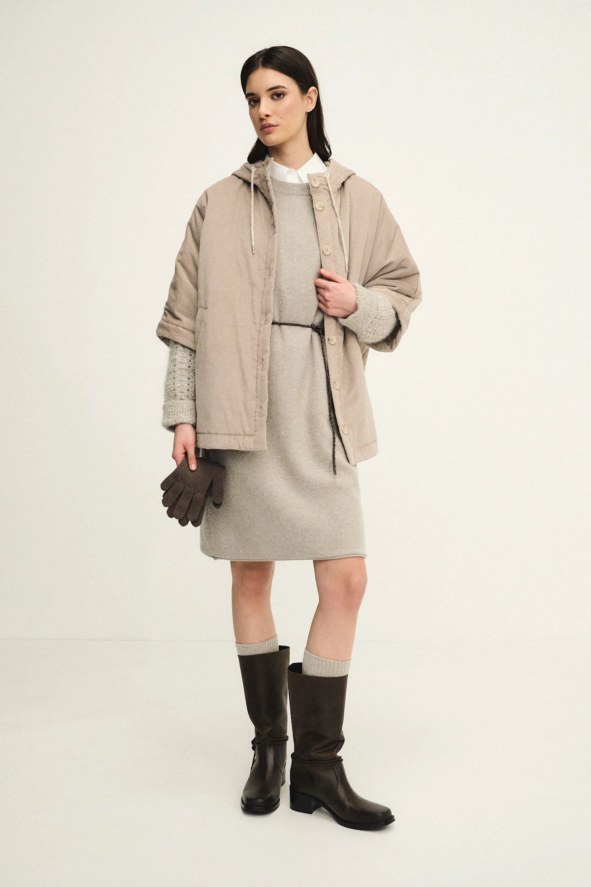 Dazzling cashmere knit dress