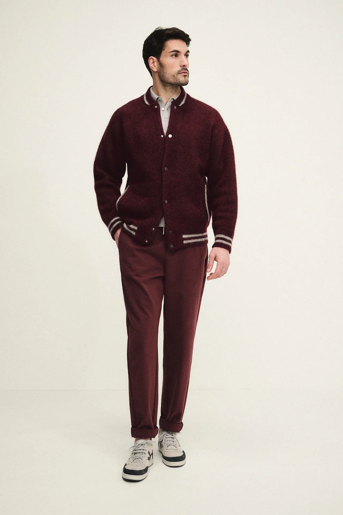 Technical cotton trousers