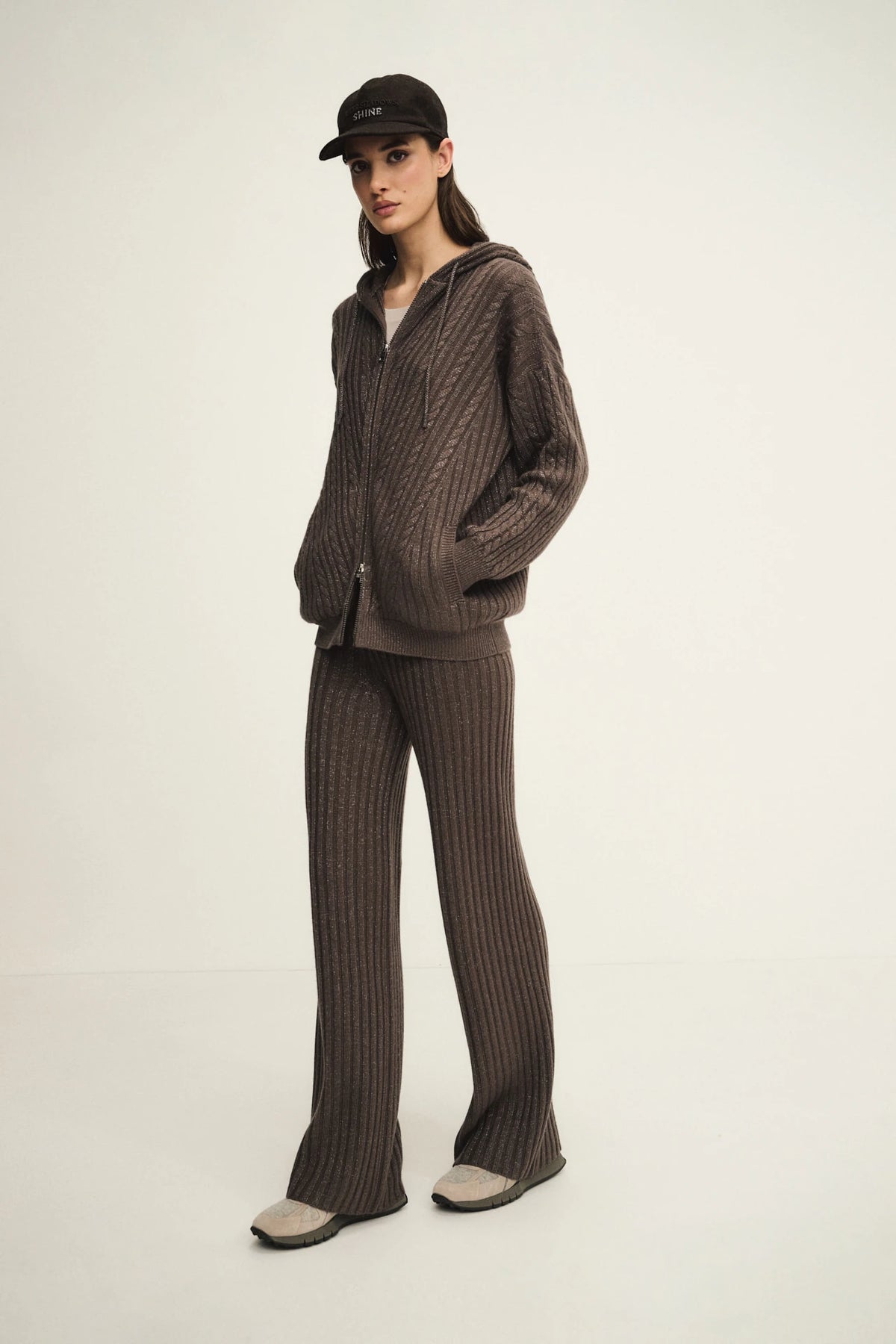 Cappello baseball in blend di lana e cashmere