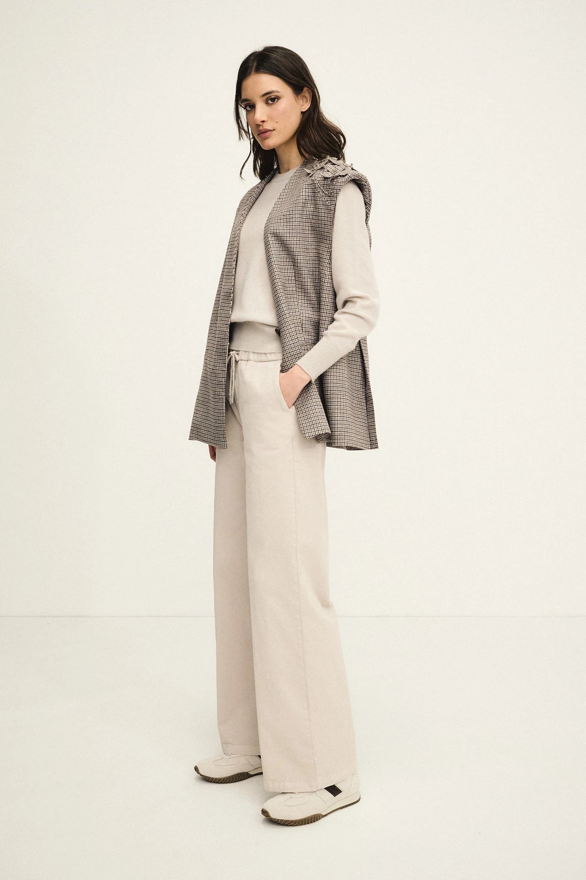 Girocollo in puro cashmere effetto nuvola