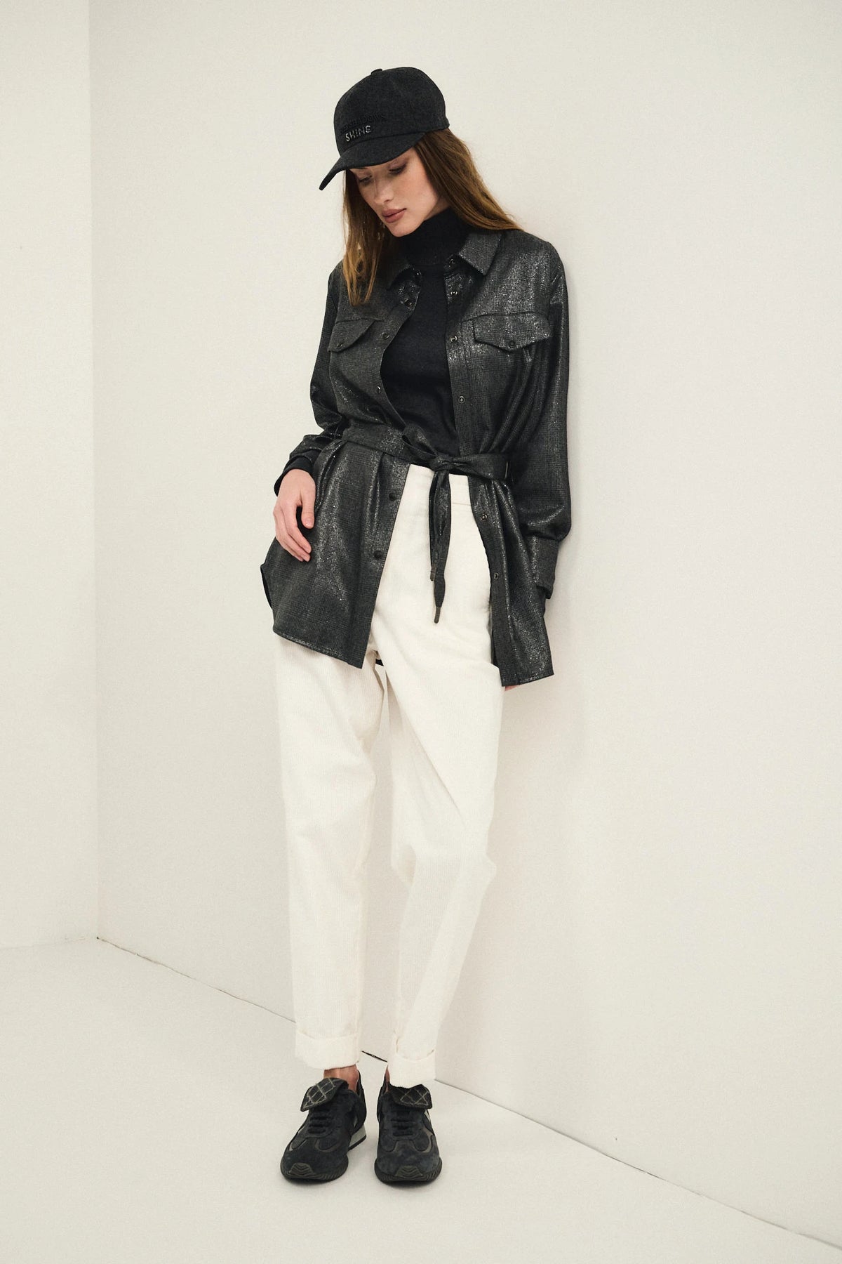 Cappello baseball in blend di lana e cashmere