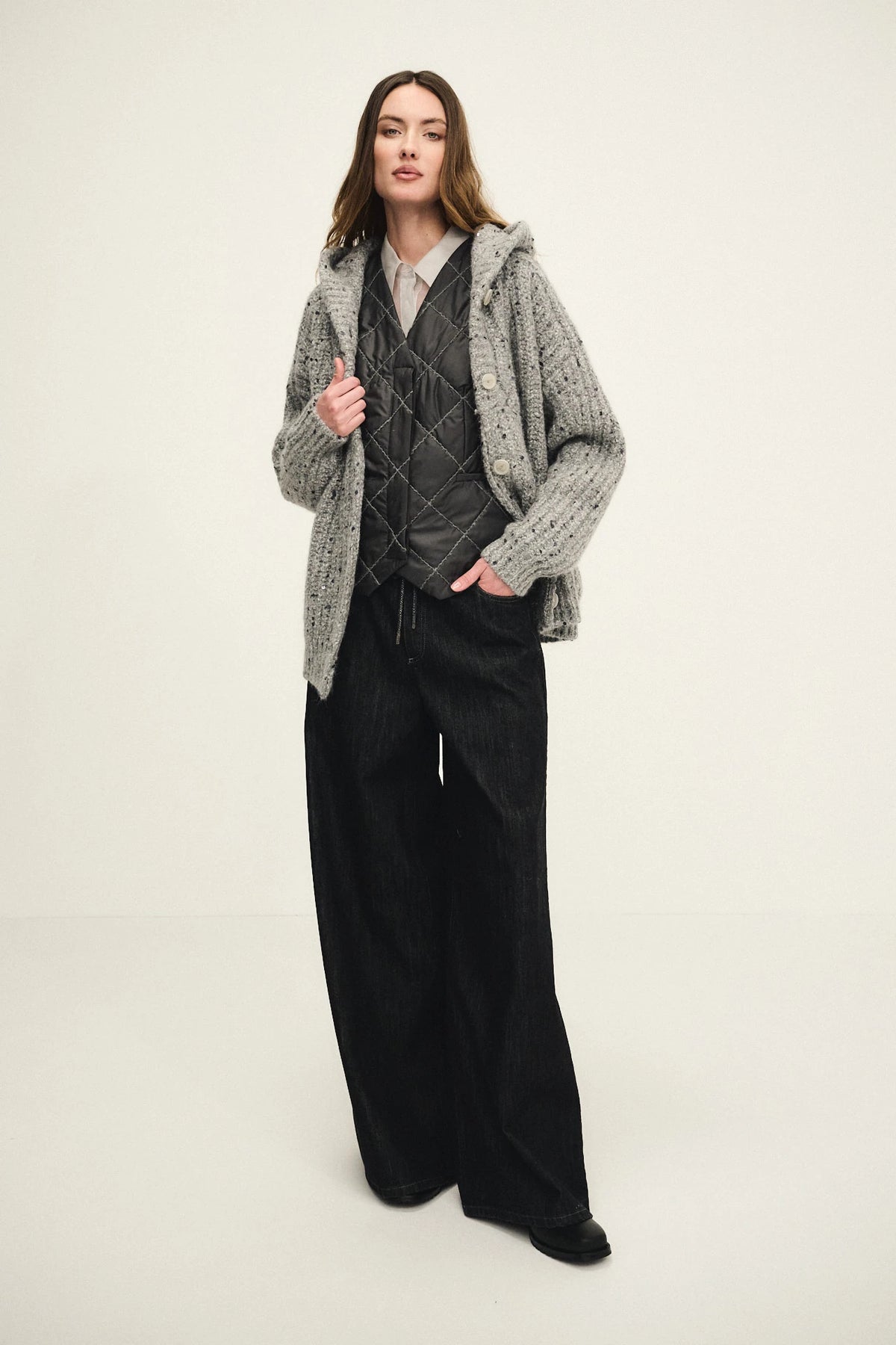 Sparkling English knit cardigan