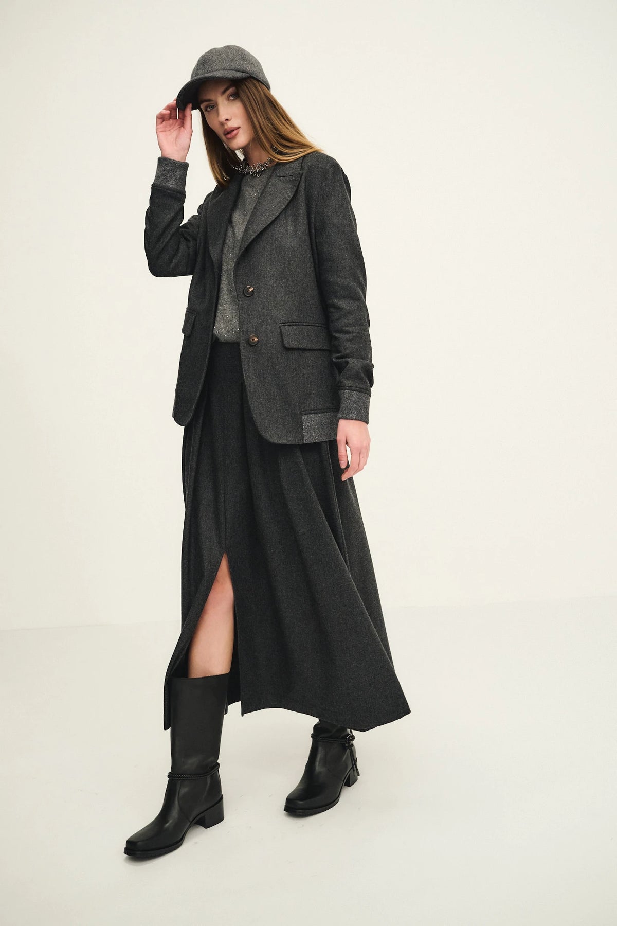 Biker boots in pelle