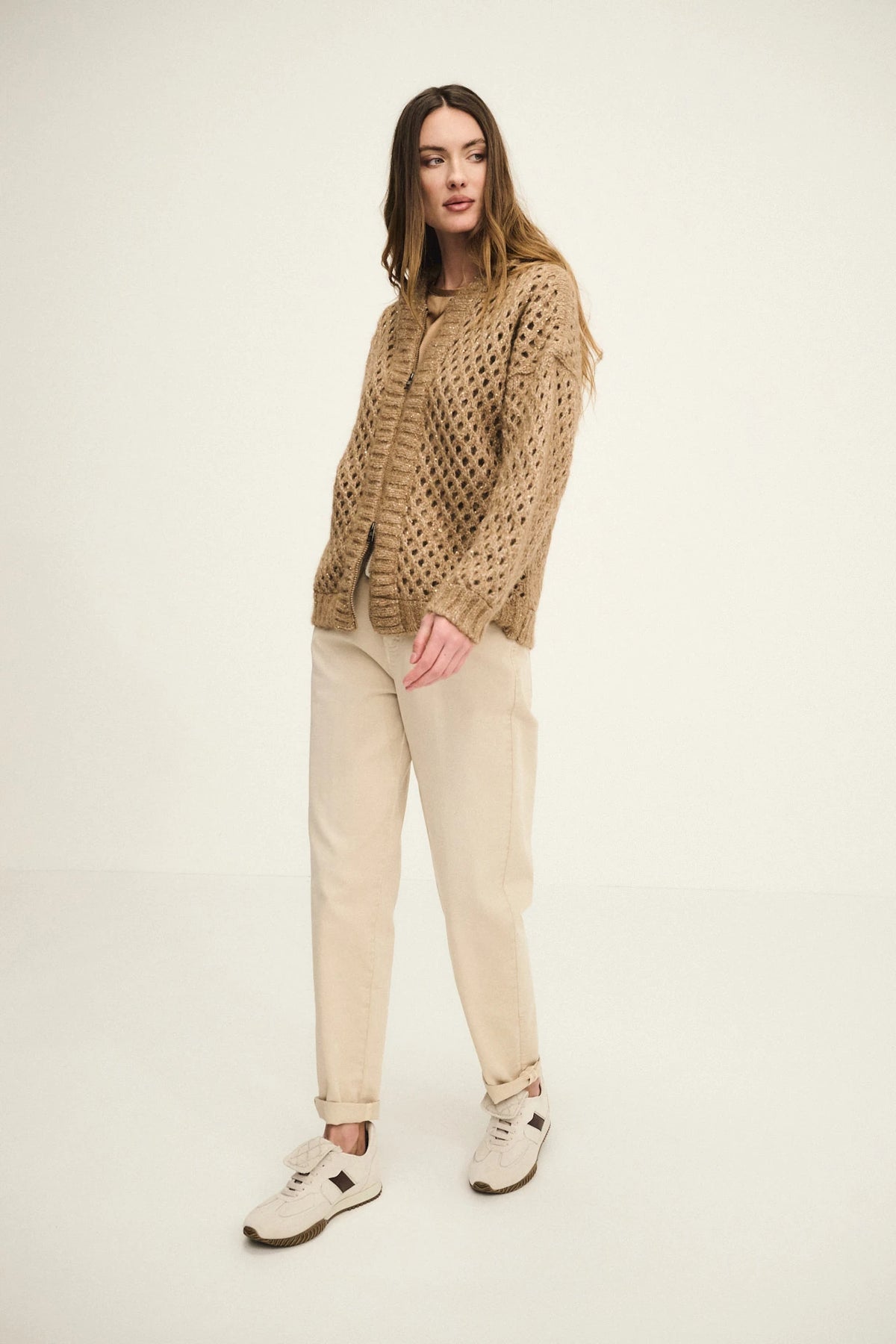 Silk short-sleeved top